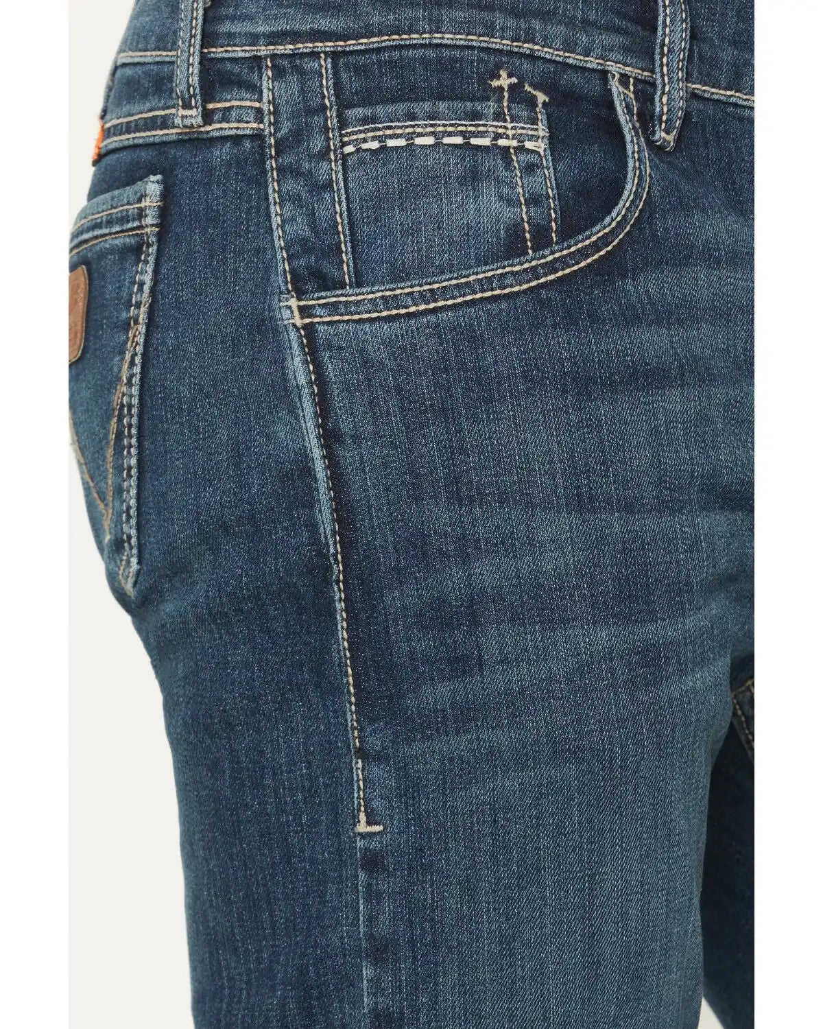 Wrangler Men's FR Medium Wash Slim Bootcut Stretch Denim Jeans