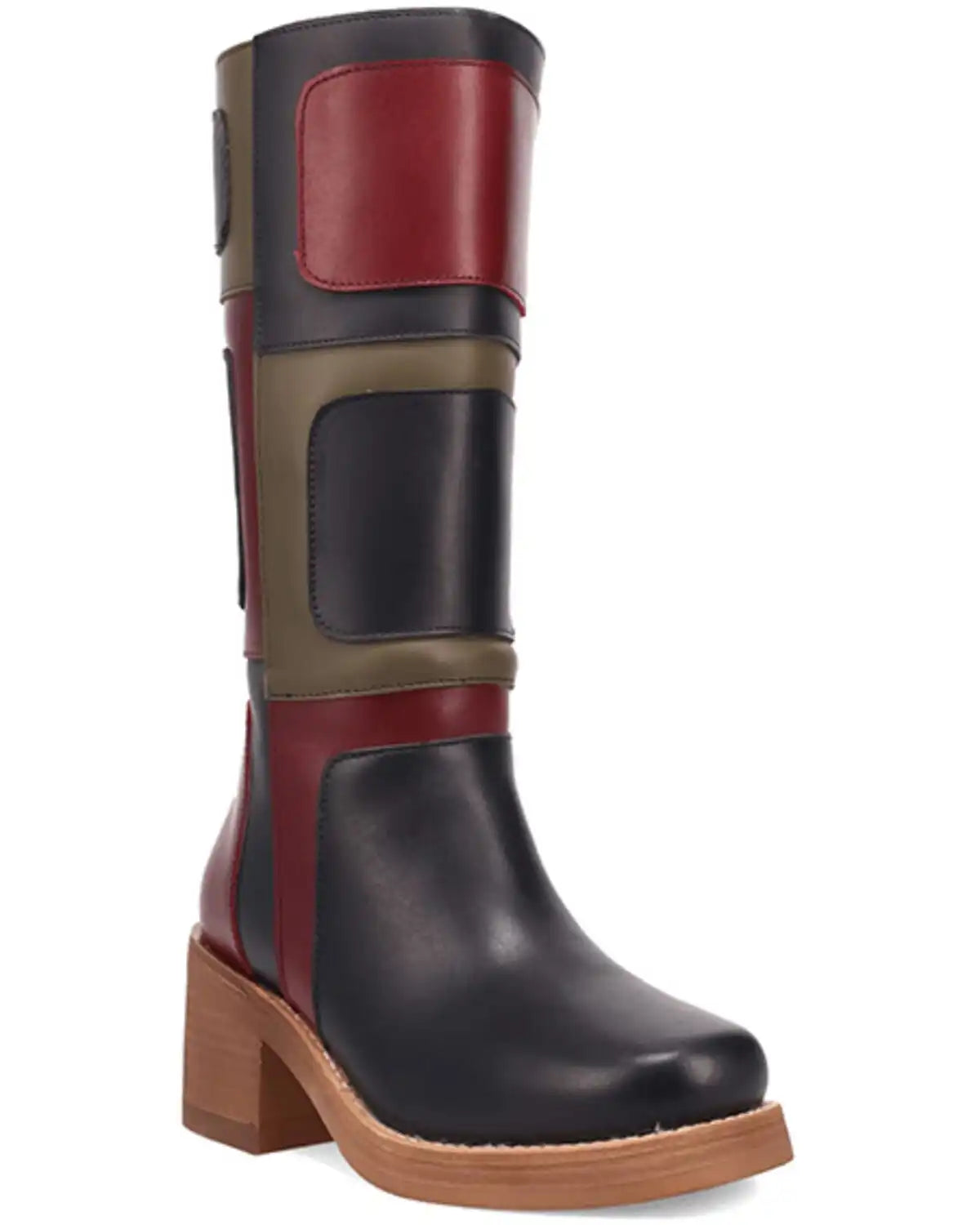Dingo Women's Multi Patches Fashion Boots - Round Toe