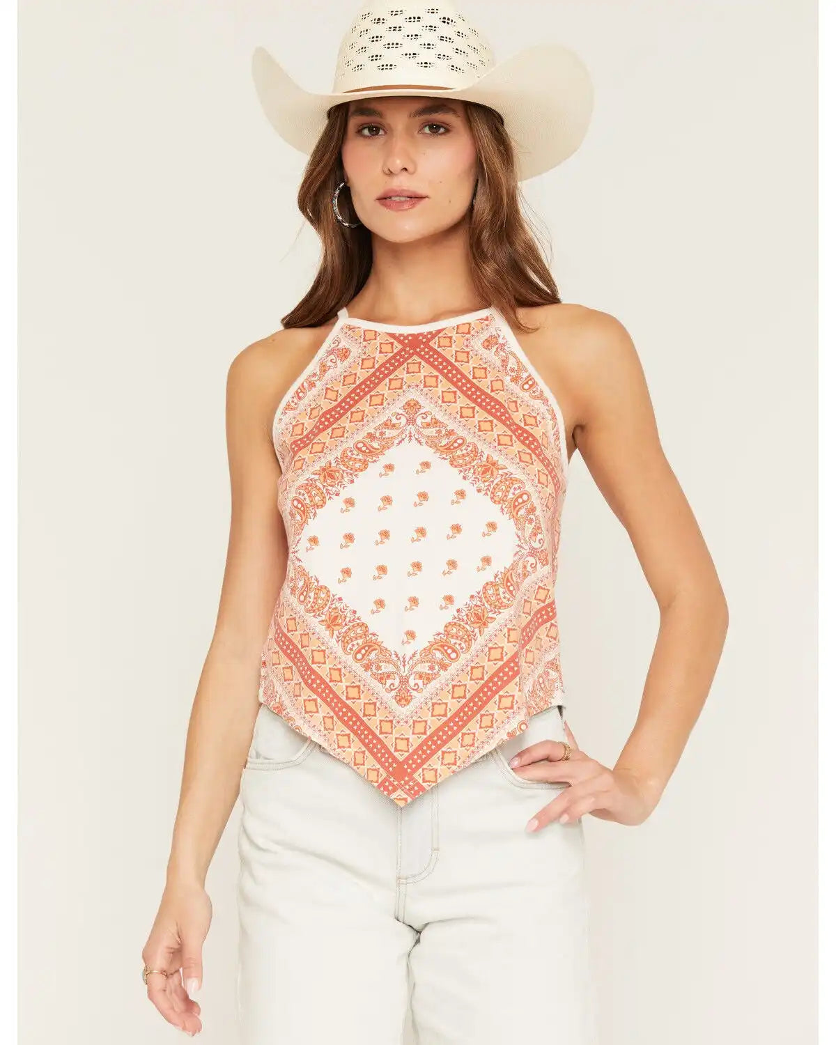 Rock & Roll Denim Women's Bandana Print Tank Top