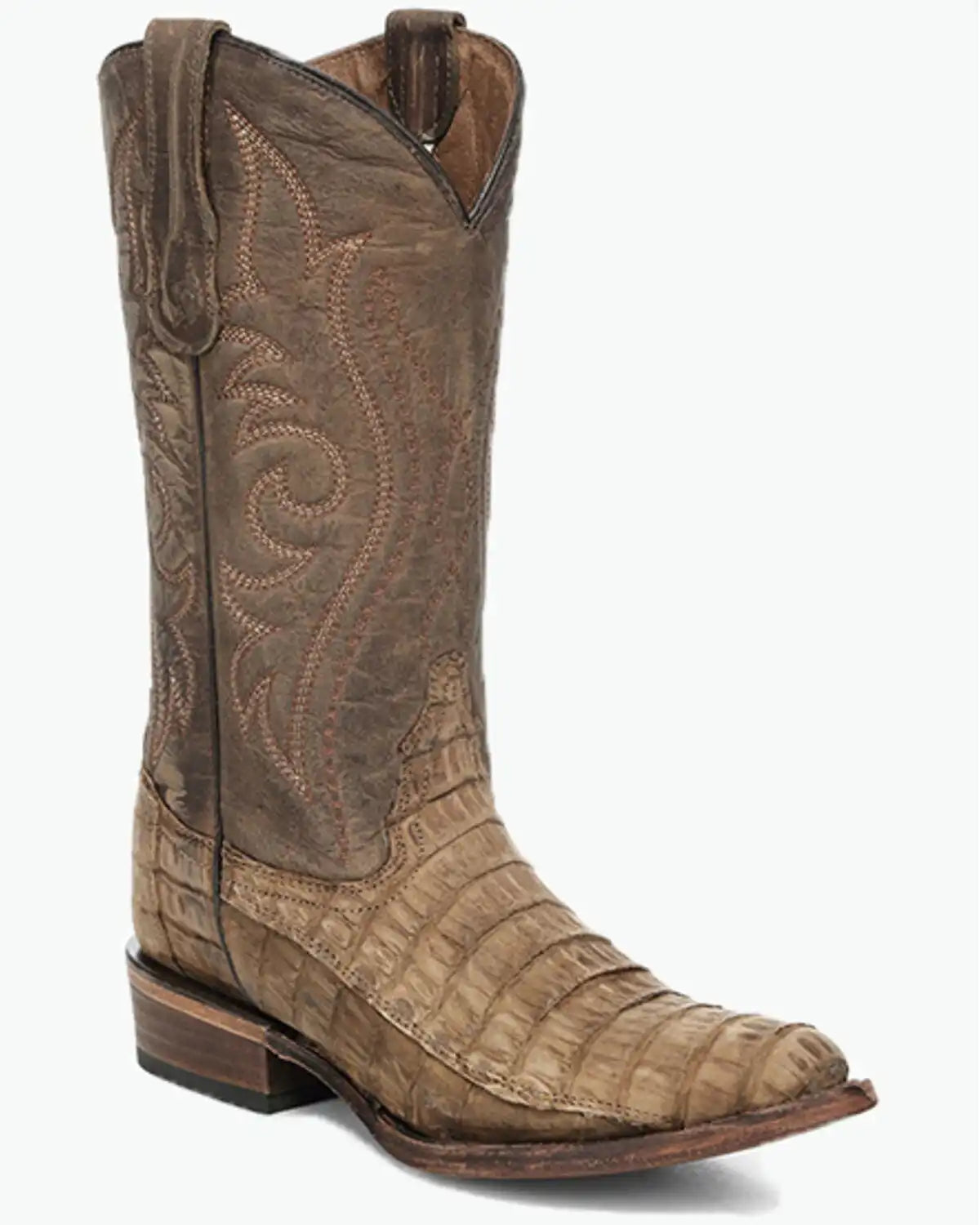 Circle G Men's Exotic Caiman Western Boots - Round Toe