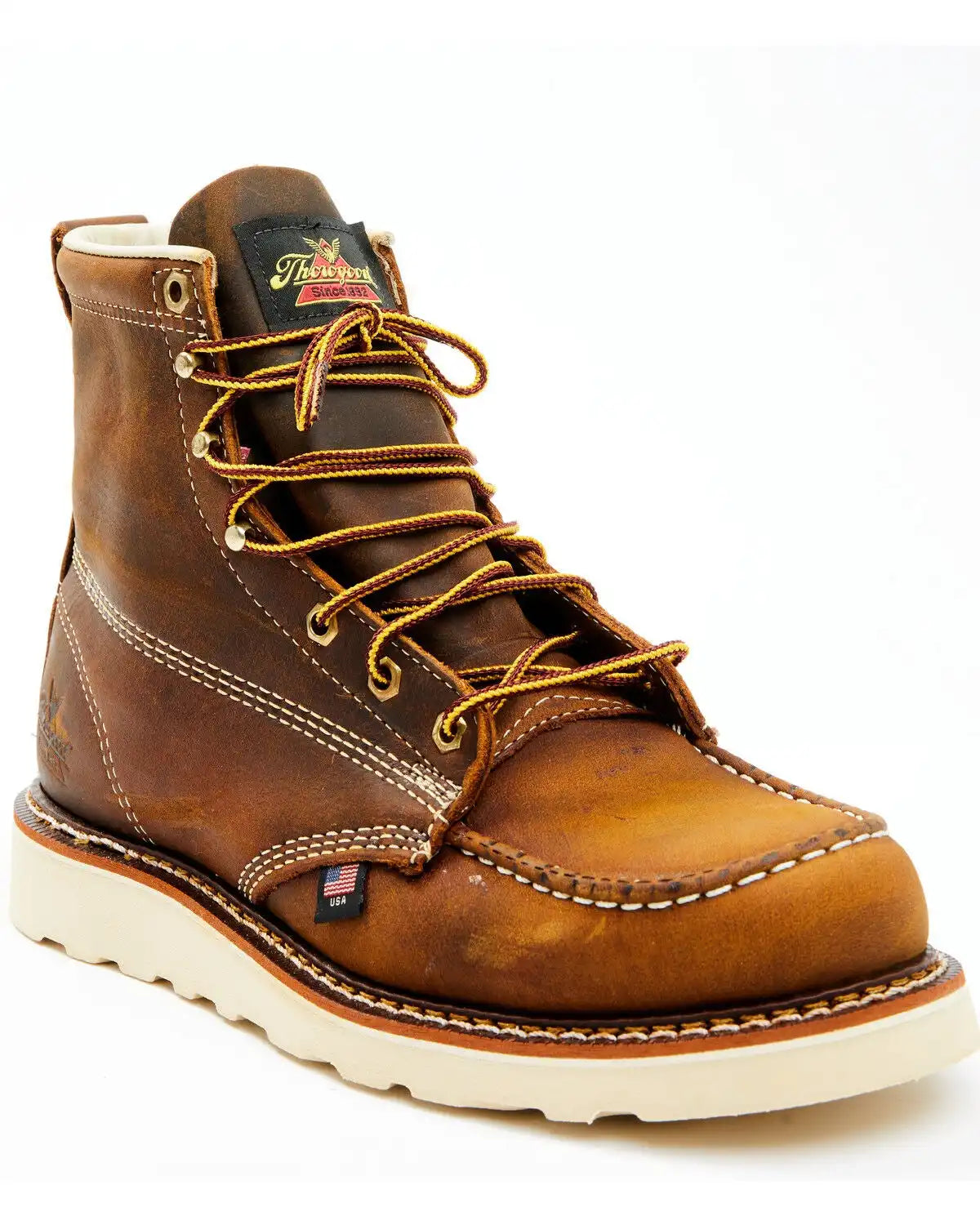 Thorogood Men's 6" American Heritage MAXWear USA Wedge Sole Work Boots - Soft Toe