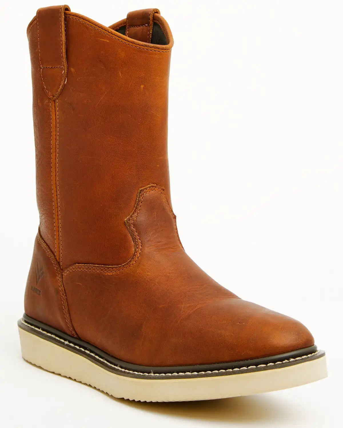 Hawx Men's 10.75" Pull-On Barnyard Leather Work Boots - Soft Toe