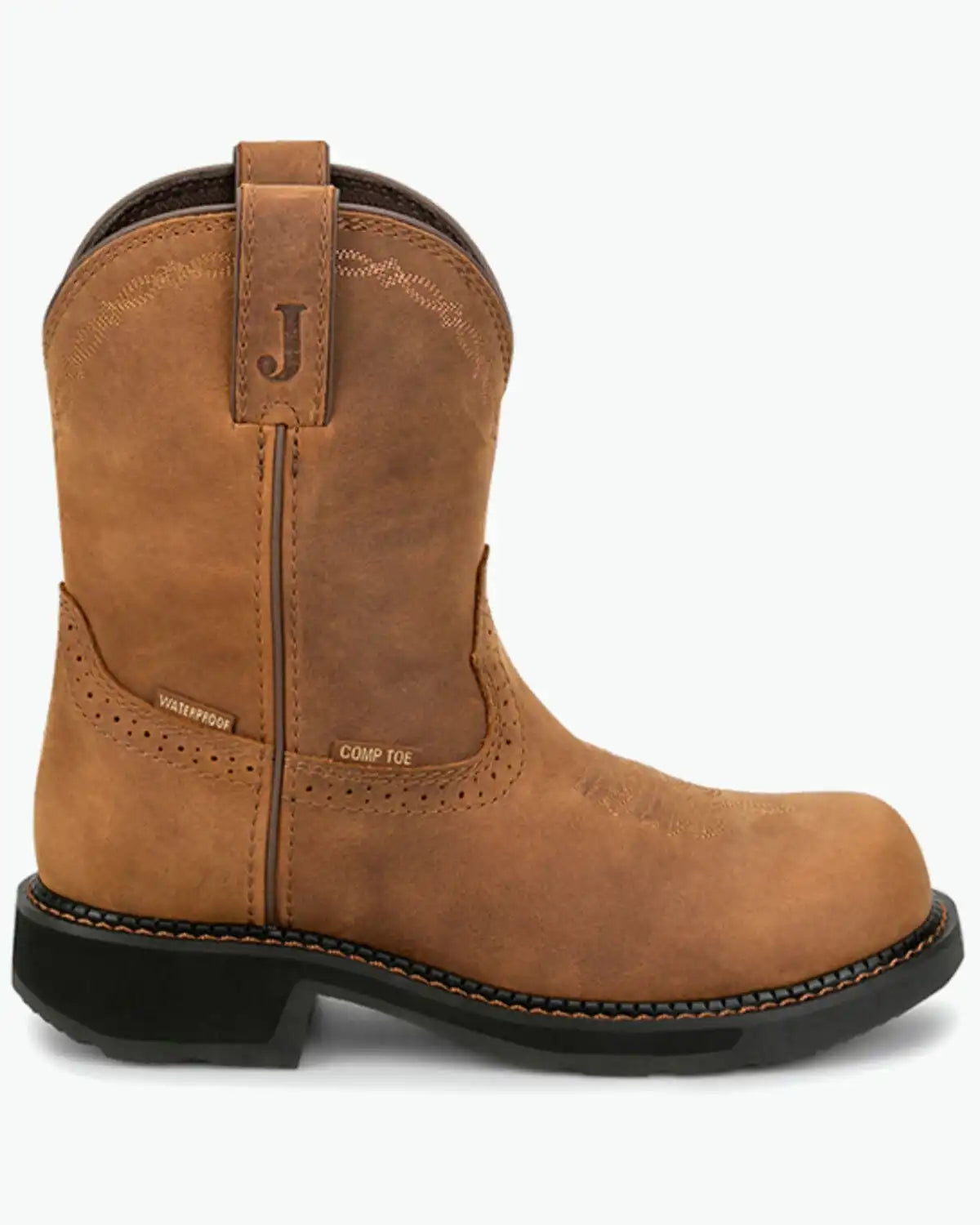 Justin Women's 8" Darby Wellington Work Boots - Nano Composite Toe