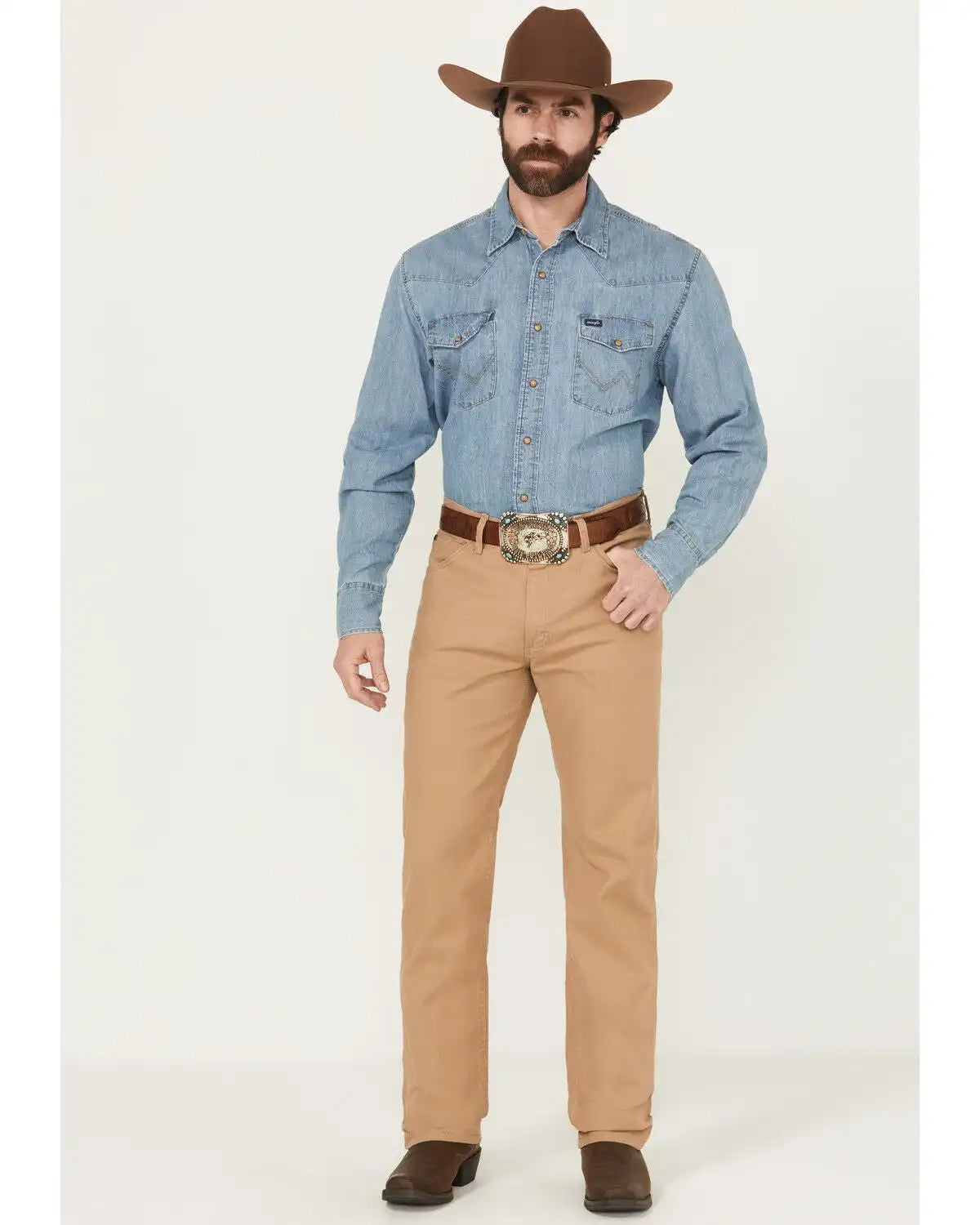 Wrangler Men's Tough Comfort Regular Fit Stretch Canvas Pants