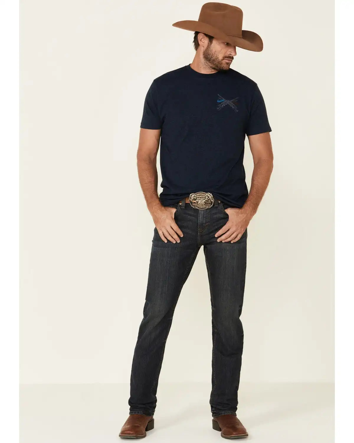 Cody James Men's Barn Sour Wash Jackson Slim Straight Stretch Denim Jeans