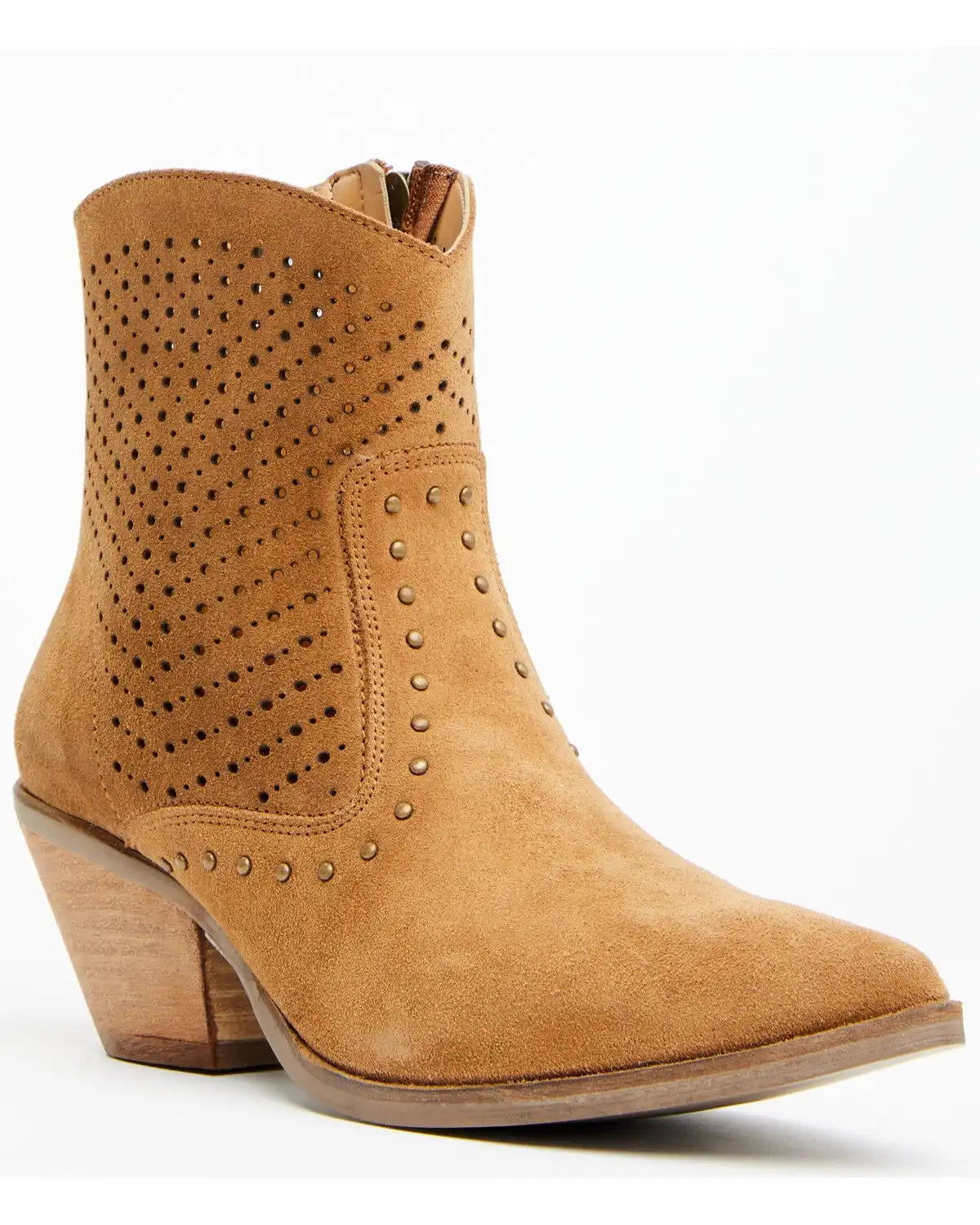 Dingo Women's Miss Priss Suede Booties - Round Toe