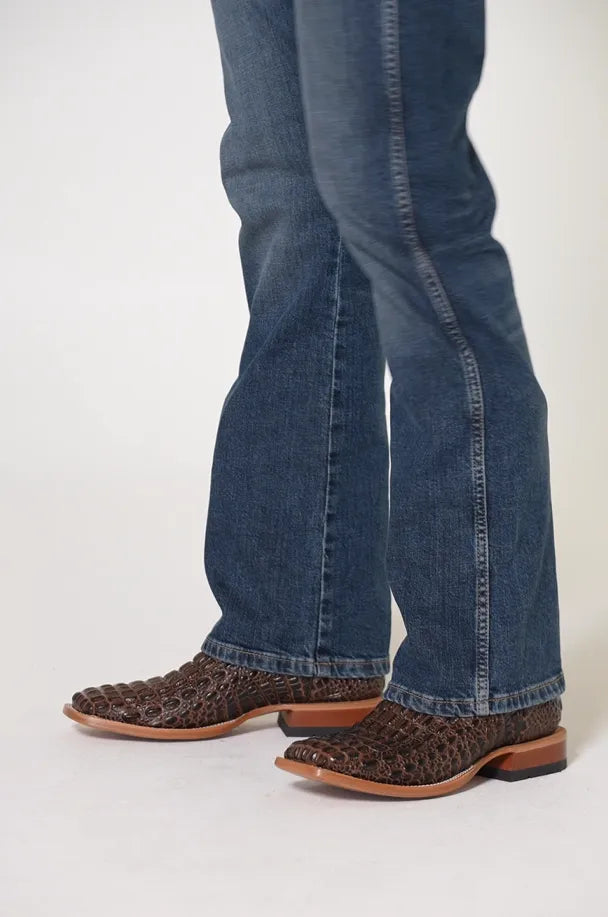 Horse Power Men's Nile Crocodile Print Western Boots - Square Toe