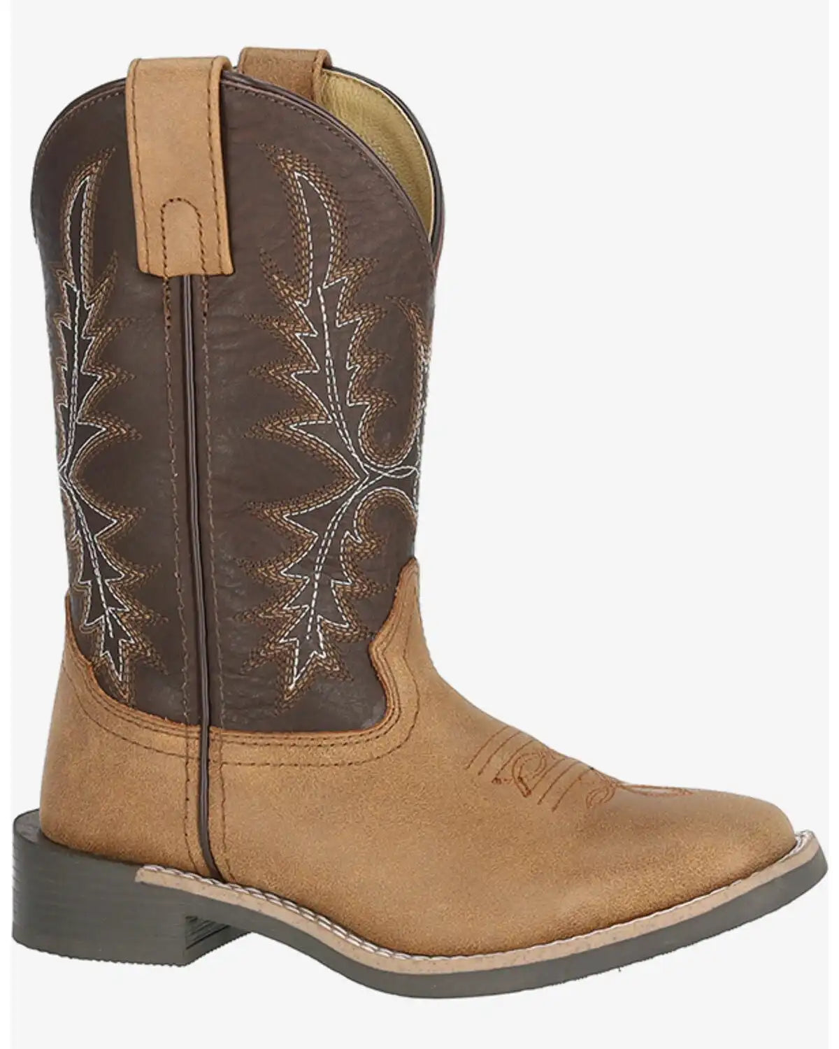 Smoky Mountain Boys' Adobe Western Boots - Broad Square Toe
