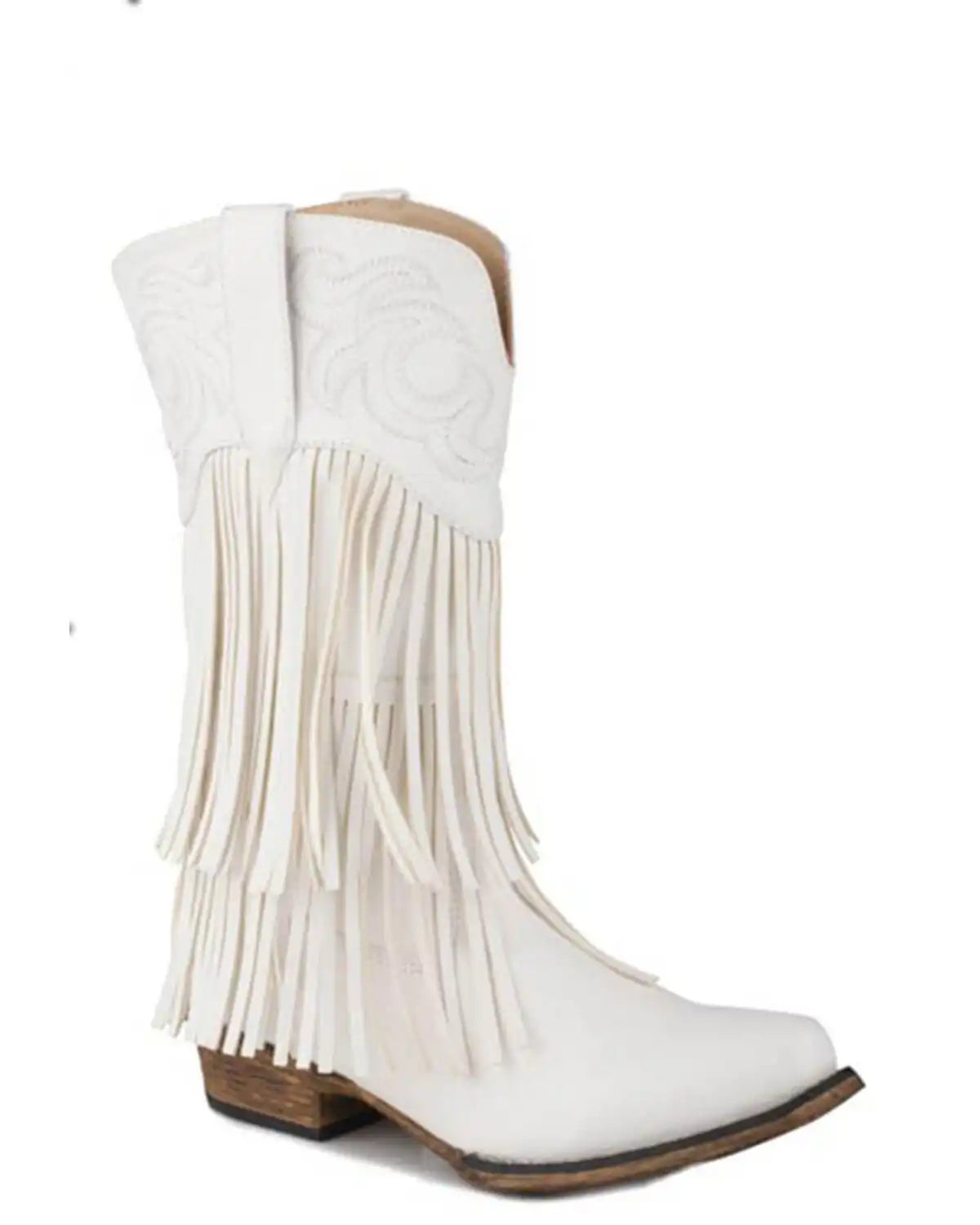 Roper Girls' Rickback Fringe Western Boots - Snip Toe