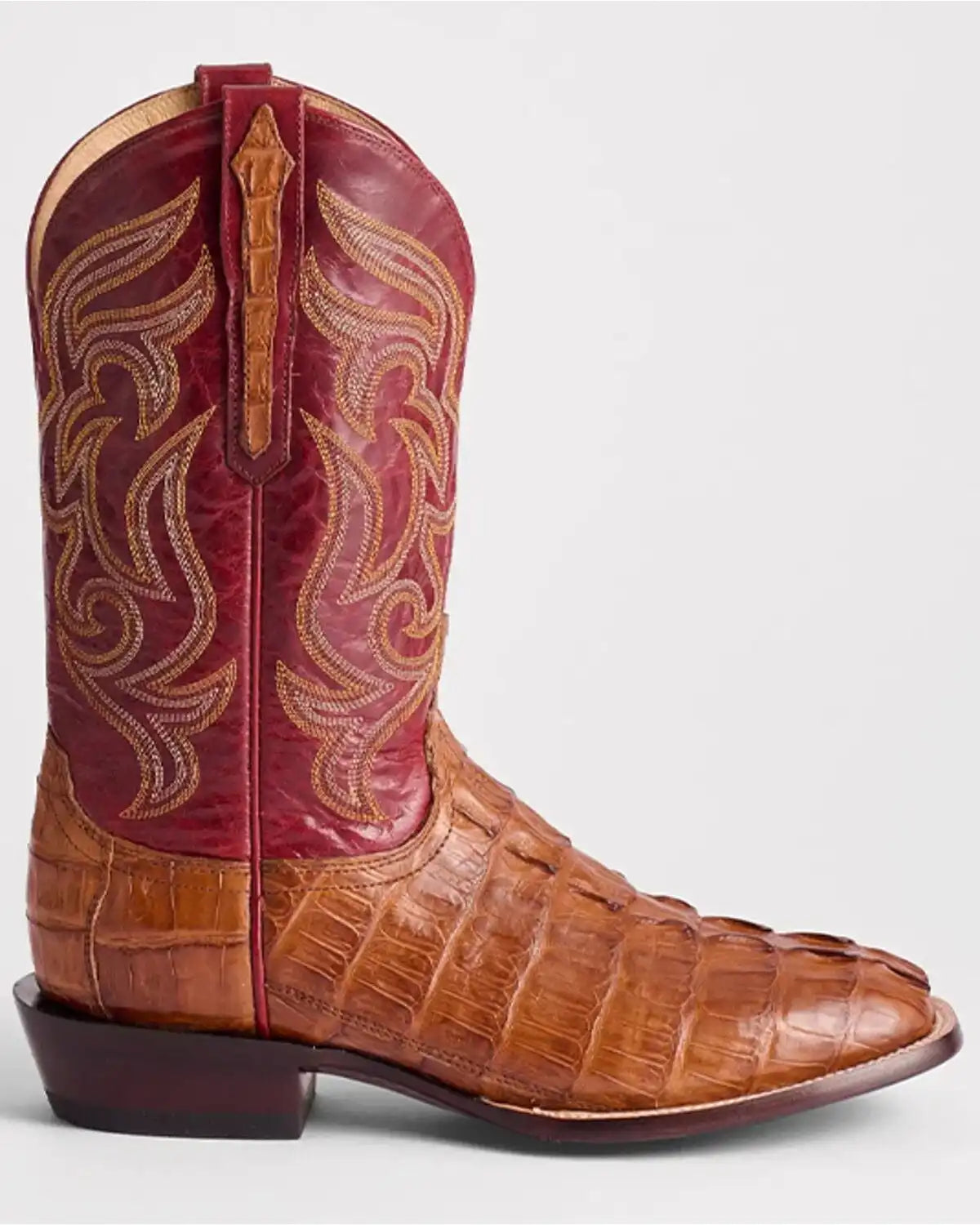 Lucchese Men's Hendrik Exotic Caiman Western Boots - Broad Square Toe
