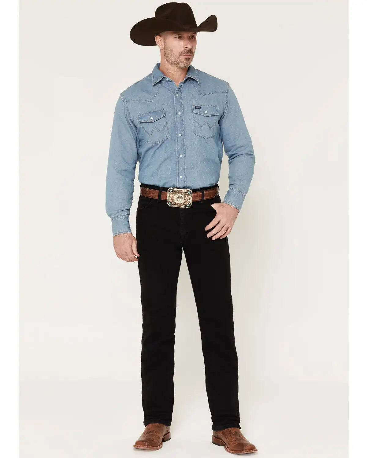 Wrangler Men's Cowboy Cut Straight Active Flex Stretch Denim Jeans