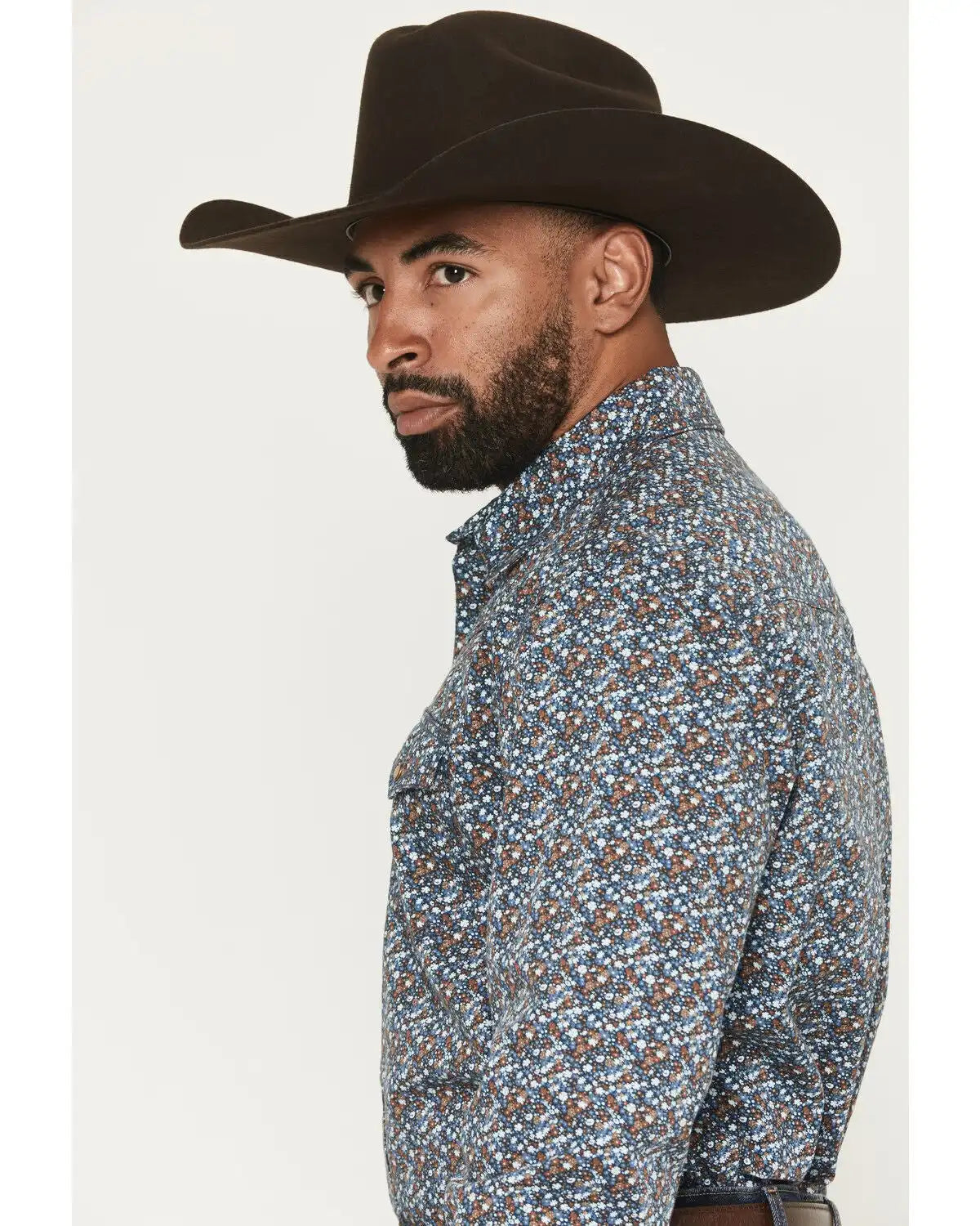 Wrangler Retro Men's Floral Print Long Sleeve Snap Western Shirt
