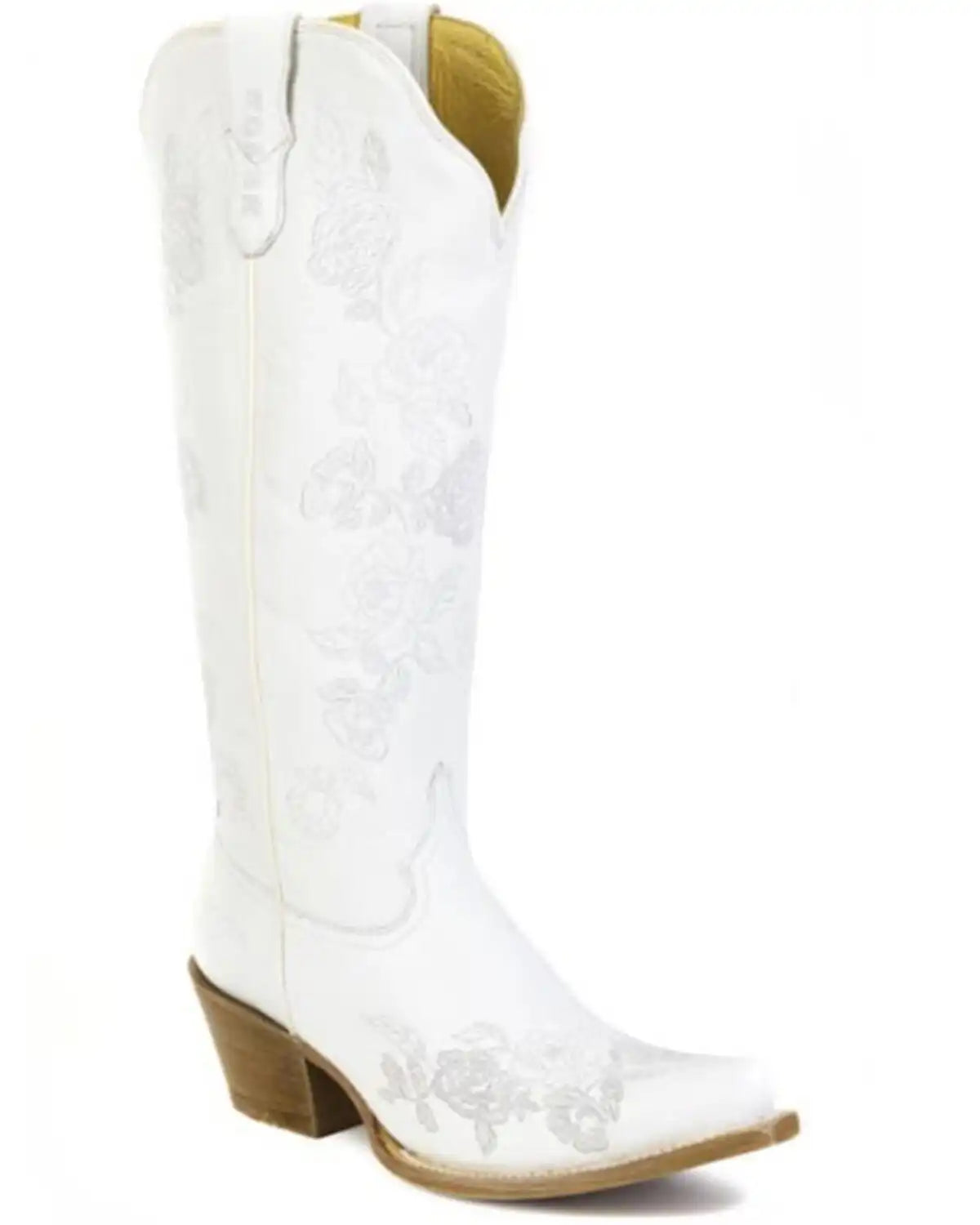 Roper Women's White Rose Tall Western Boots - Snip Toe