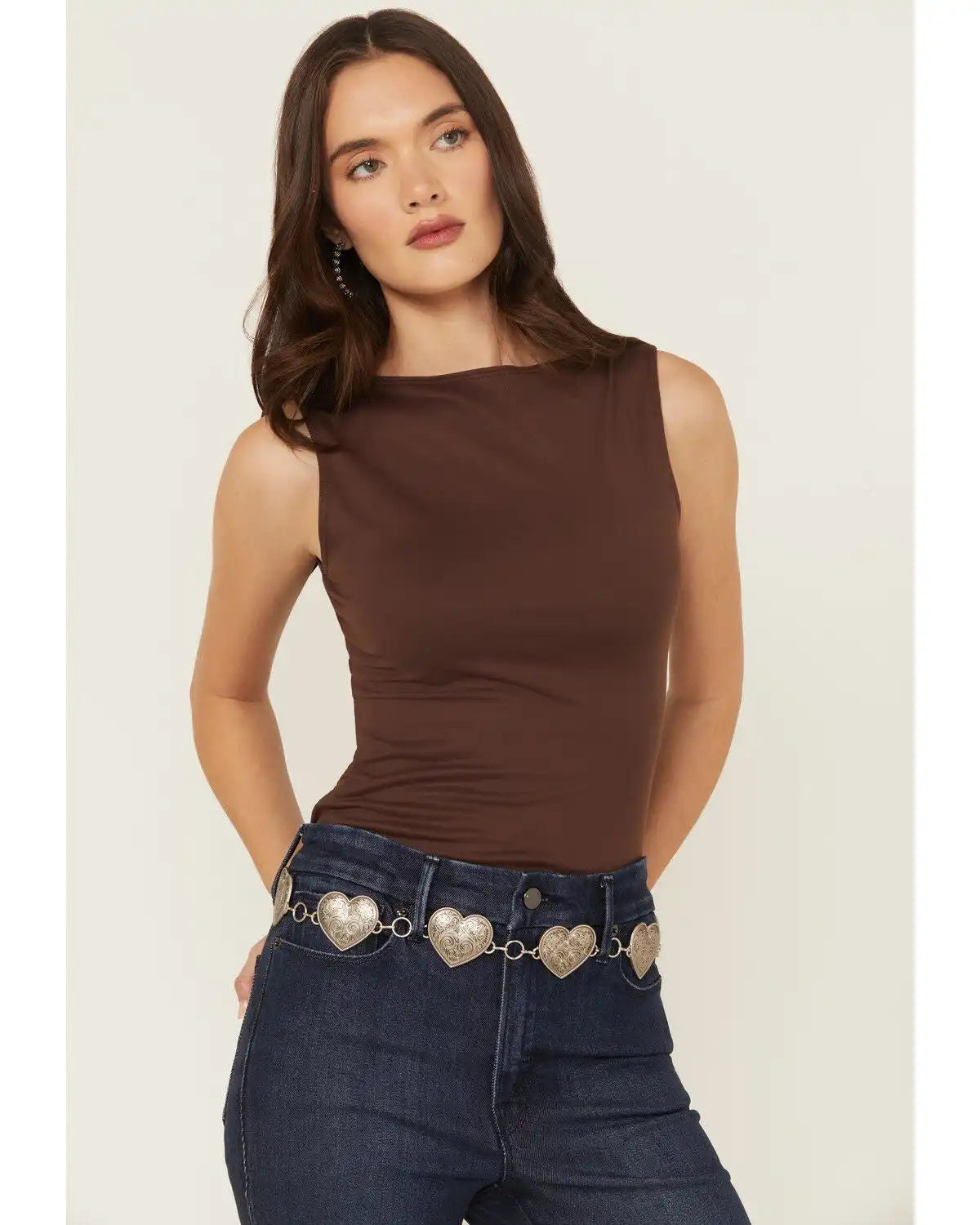 Shyanne Women's Bryn Heart Concho Belt