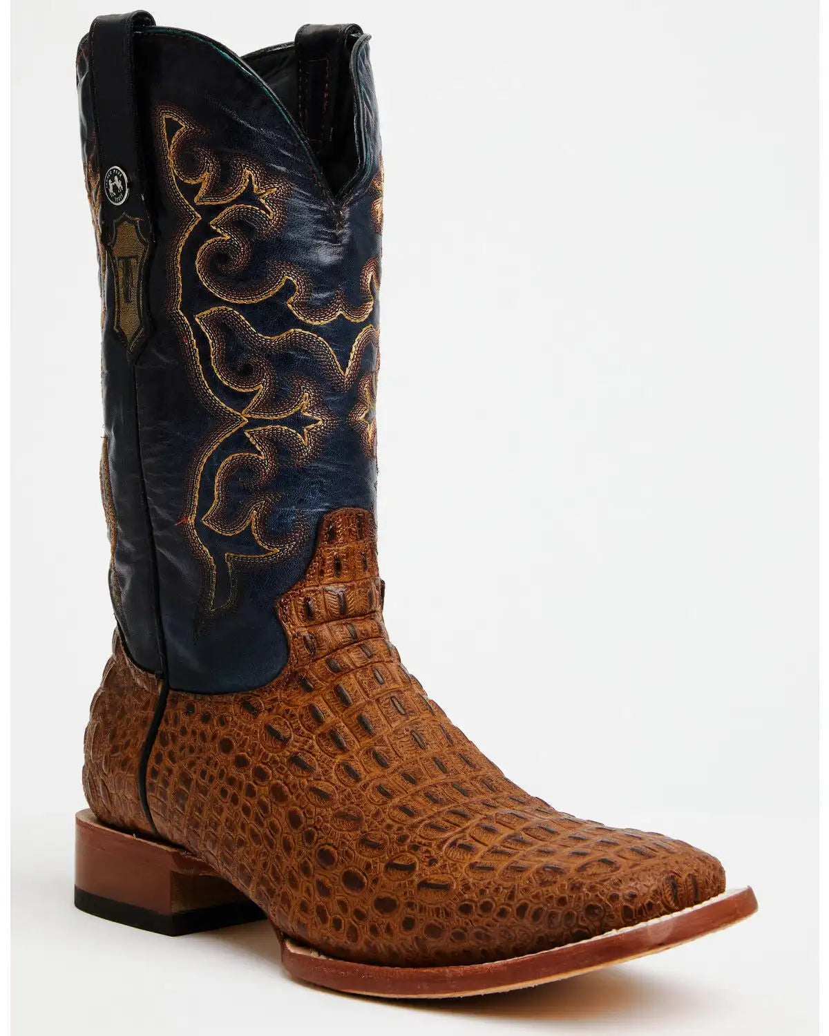 Tanner Mark Men's Ridgeback Caiman Print Western Boots - Broad Square Toe
