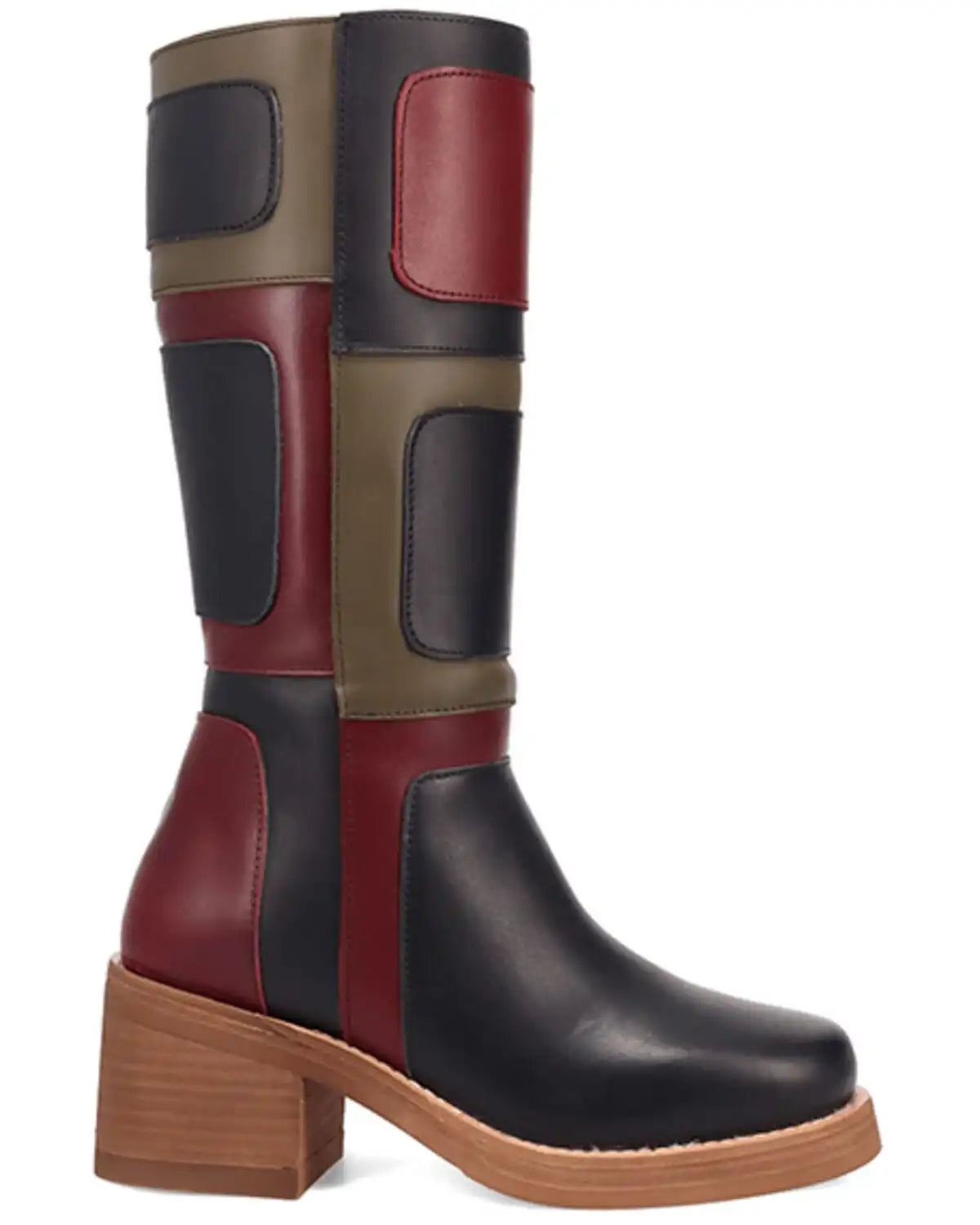 Dingo Women's Multi Patches Fashion Boots - Round Toe