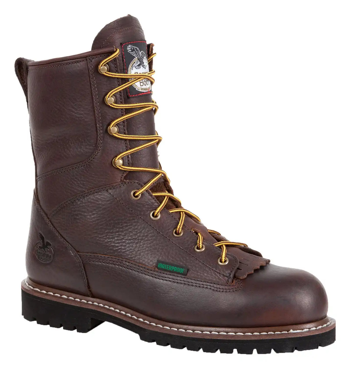 Georgia Boot Men's Low Heel Waterproof Logger Work Boots - Steel Toe