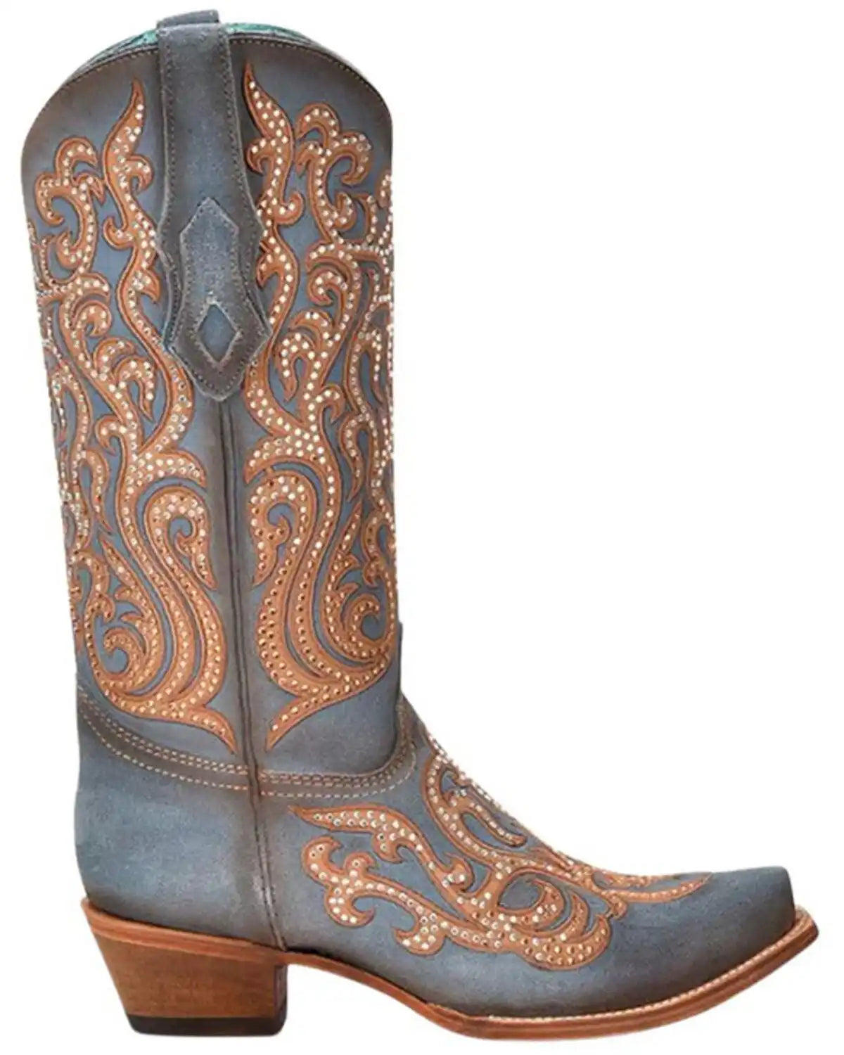 Corral Women's Embroidered Overlay Western Boots - Snip Toe