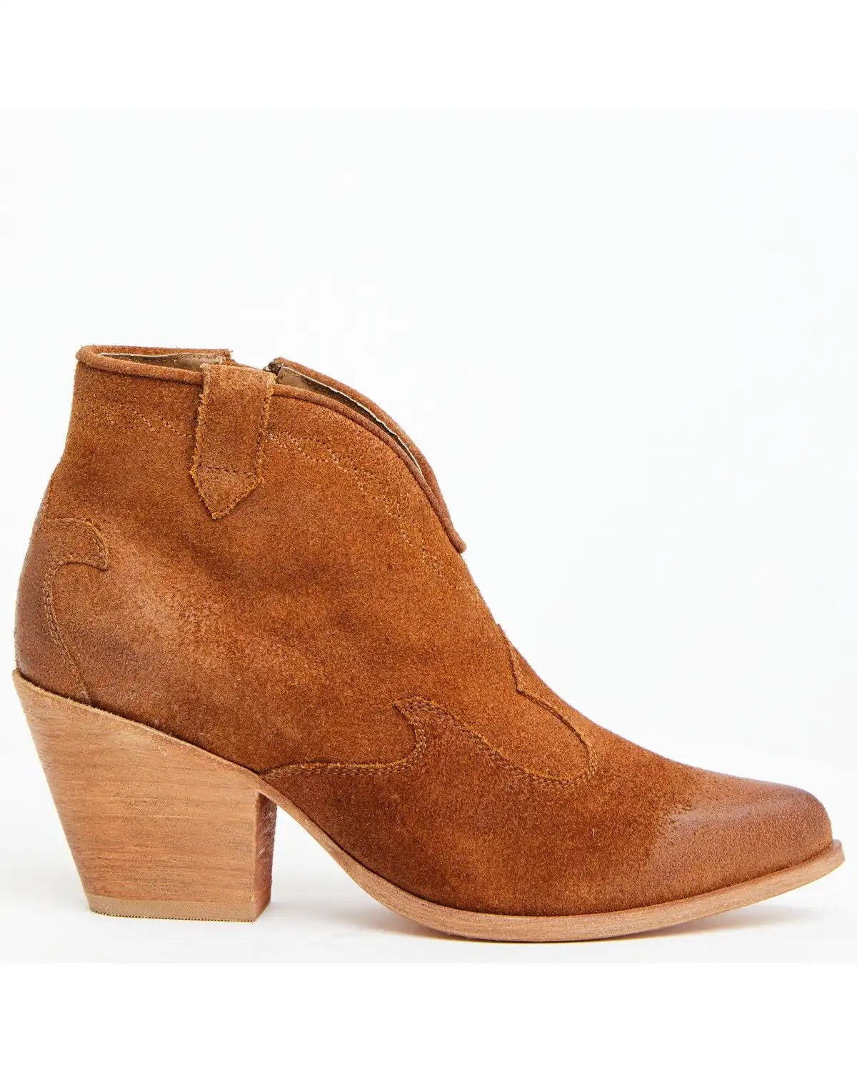 Shyanne Women's Jodi Suede Leather Booties - Round Toe