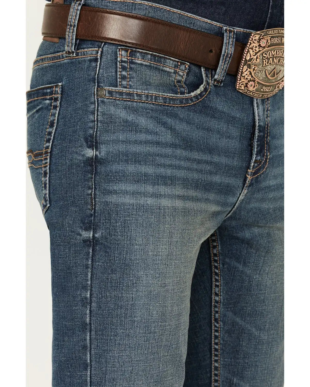 Cody James Men's Grullo Wash Jackson Slim Straight Stretch Denim Jeans
