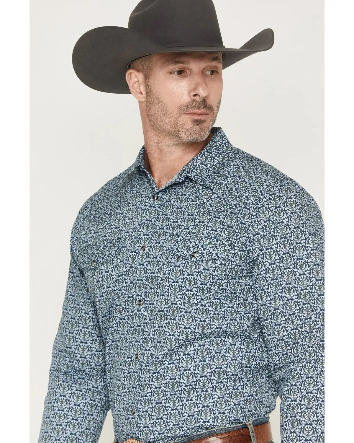Gibson Trading Co Men's Evanscille Medallion Print Long Sleeve Snap Western Shirt