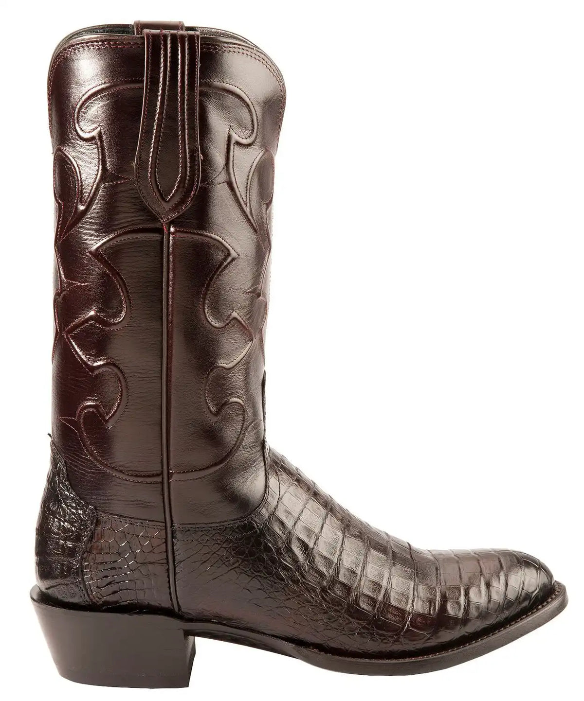 Lucchese Men's Charles Ultra Belly Caiman Exotic Western Boots - Round Toe