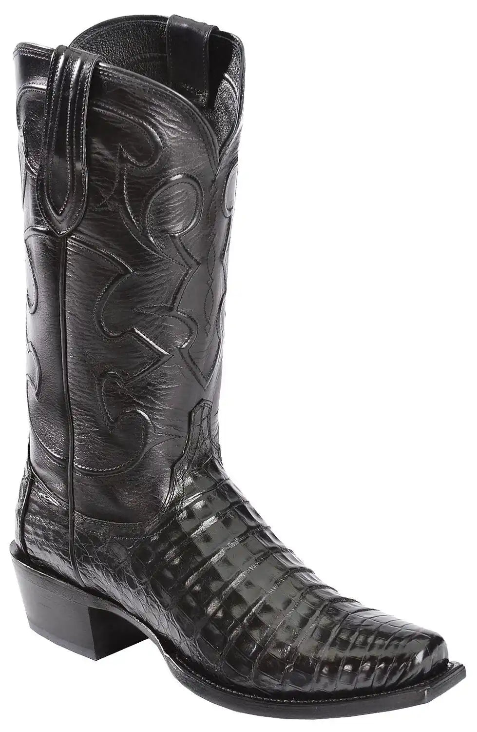 Lucchese 1883 Charles Croc Belly Western Boots - Square Toe