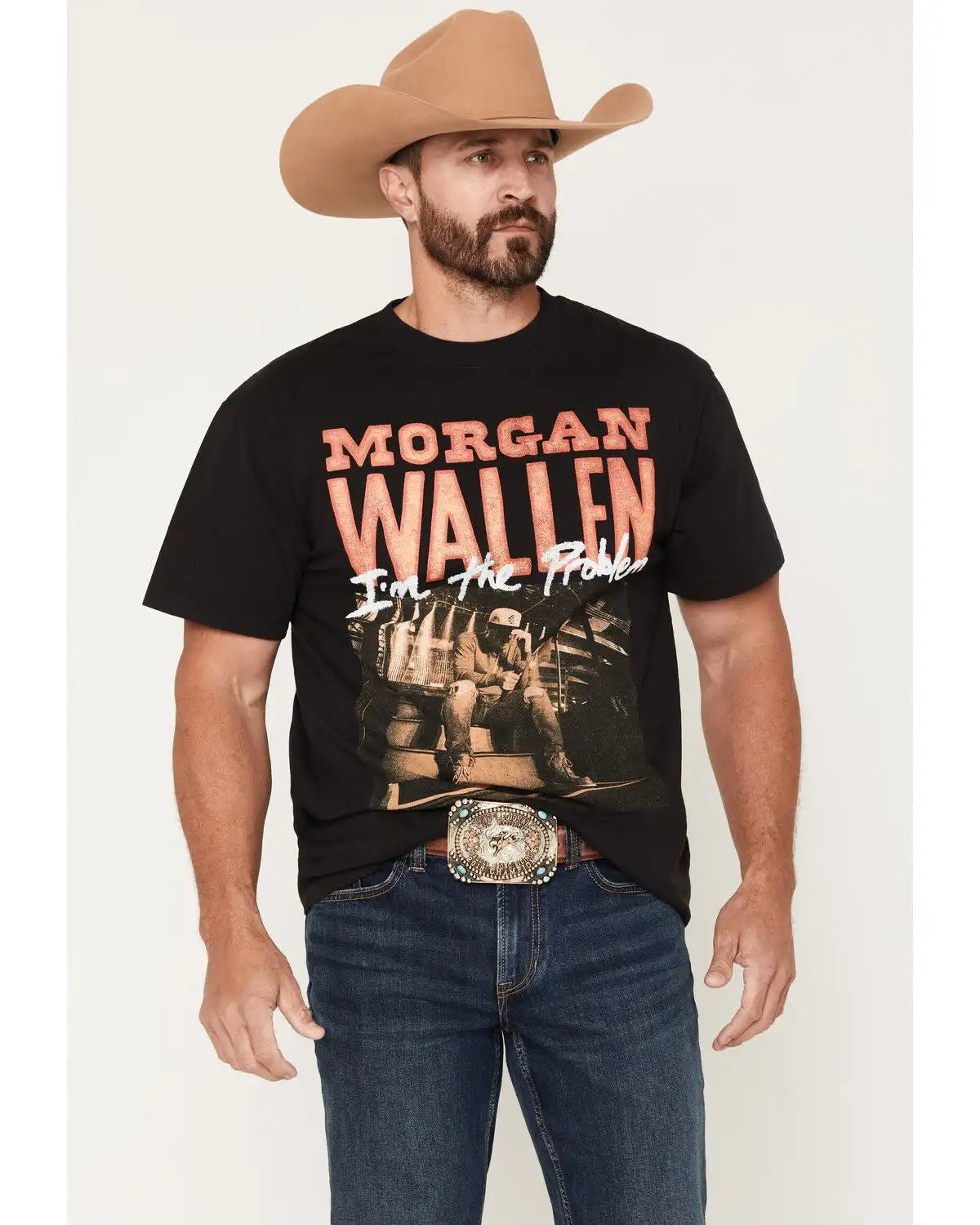Morgan Wallen Men's Front Hit Short Sleeve Graphic T-Shirt