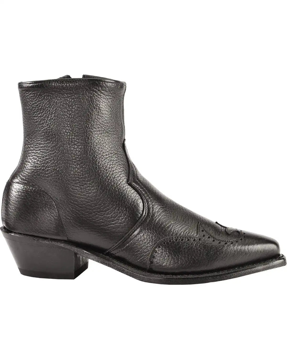 Abilene Western Wingtip Zipper Boots - Snip Toe