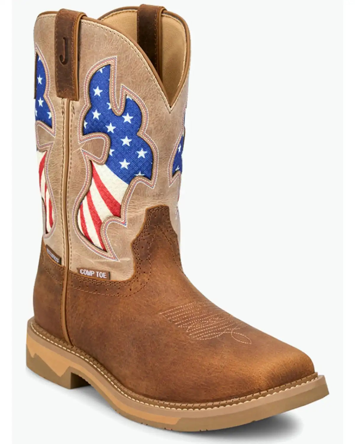 Justin Men's 11" Bolt Waterproof Pull-On Work Boots - Composite Toe