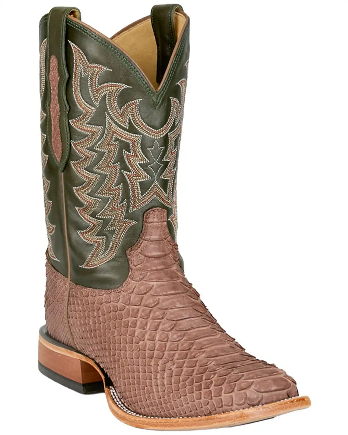 Tony Lama Men's Mario Exotic Python Western Boots - Broad Square Toe