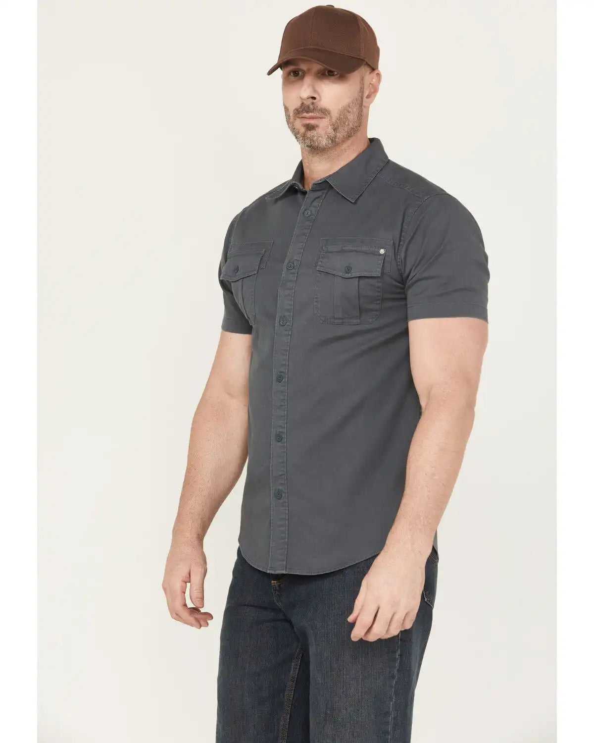 Thorogood Men's Stretch Utility Short Sleeve Button-Down Work Shirt