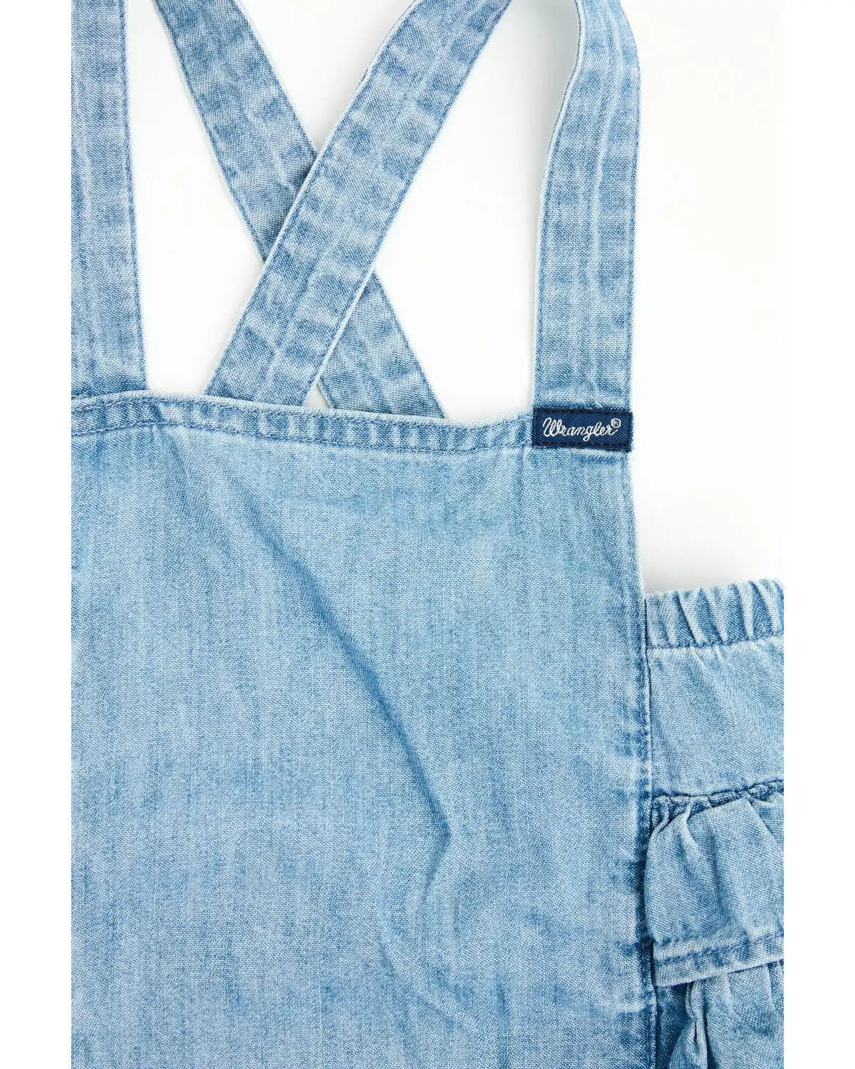 Wrangler Infant Girls' Ruffle Denim Onesie