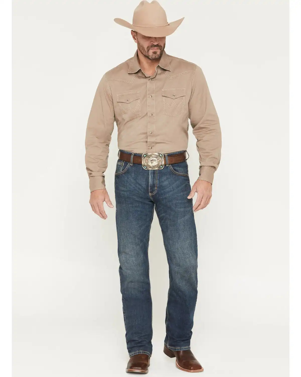Wrangler Retro Men's Layton Medium Wash Low Rise Slim Bootcut Jeans