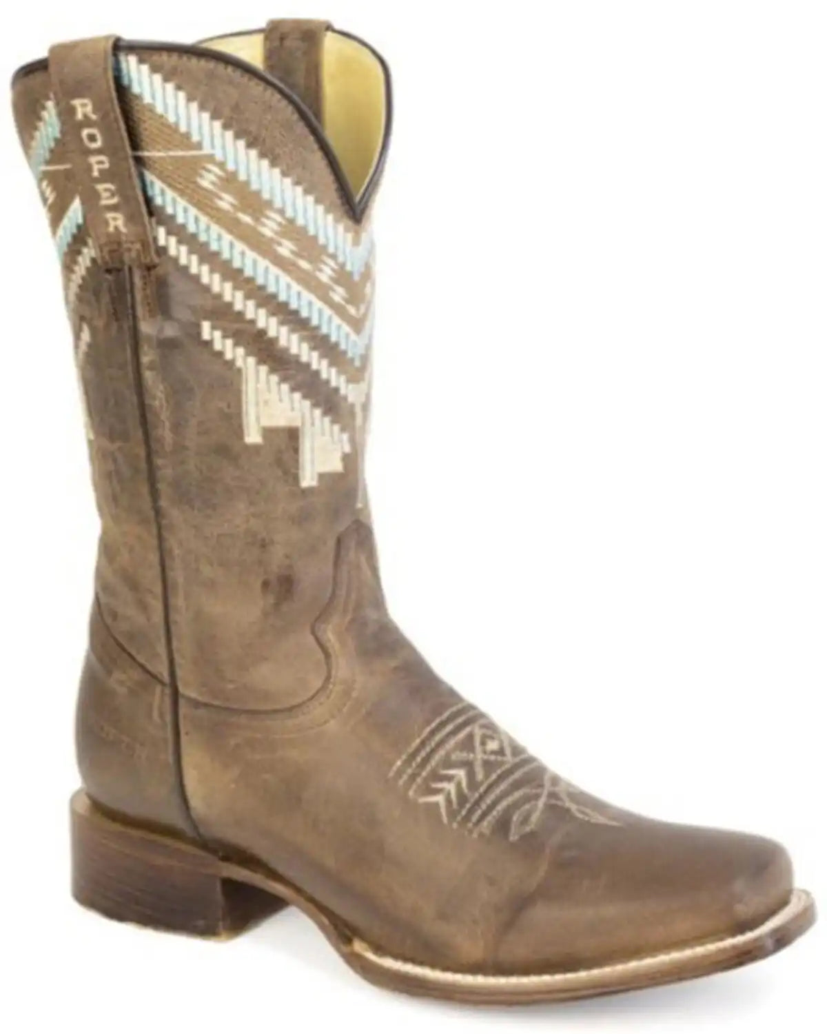 Roper Women's Cowgirl Touch Western Boots - Broad Square Toe