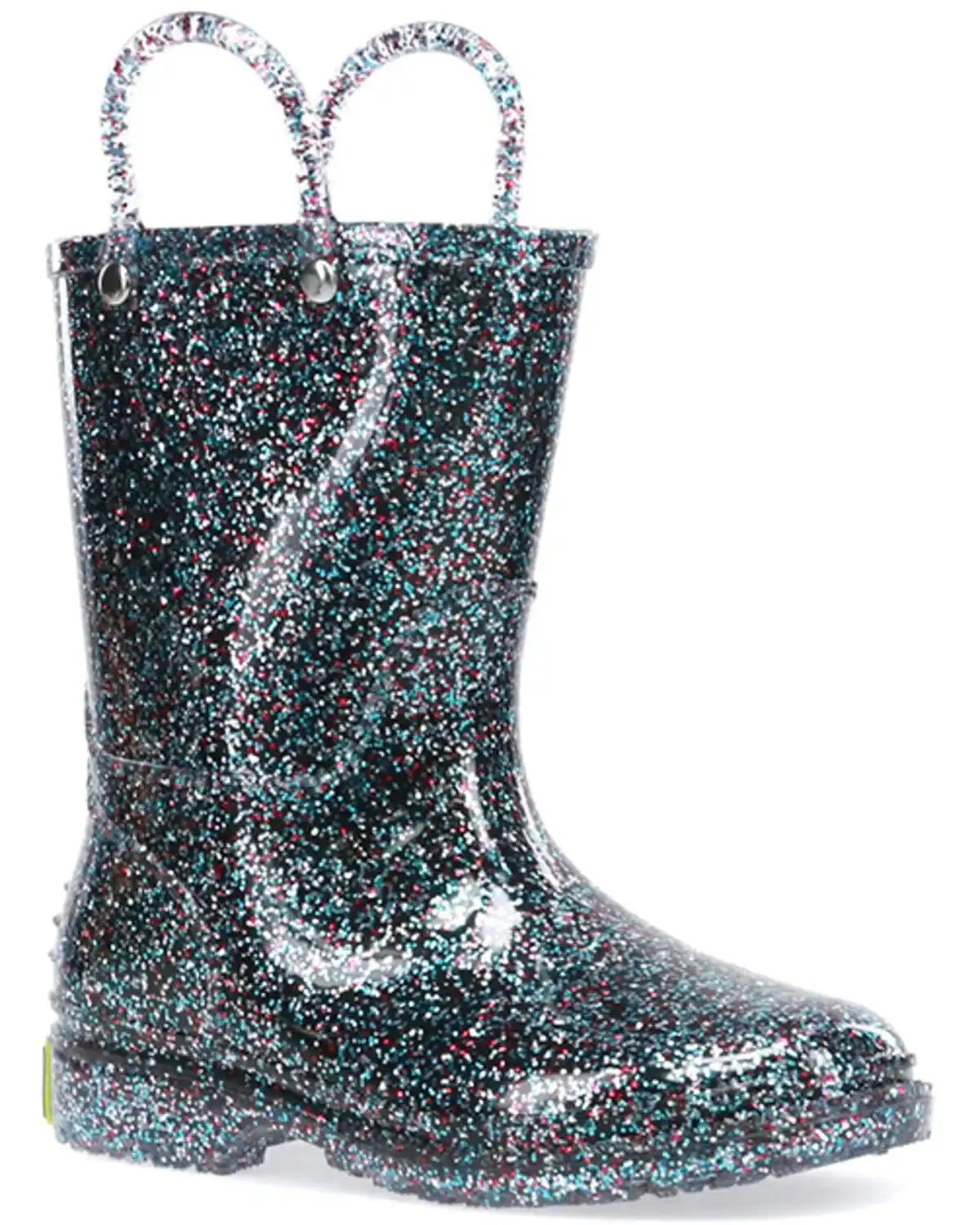 Western Chief Girls' Glitter Rain Boots - Round Toe