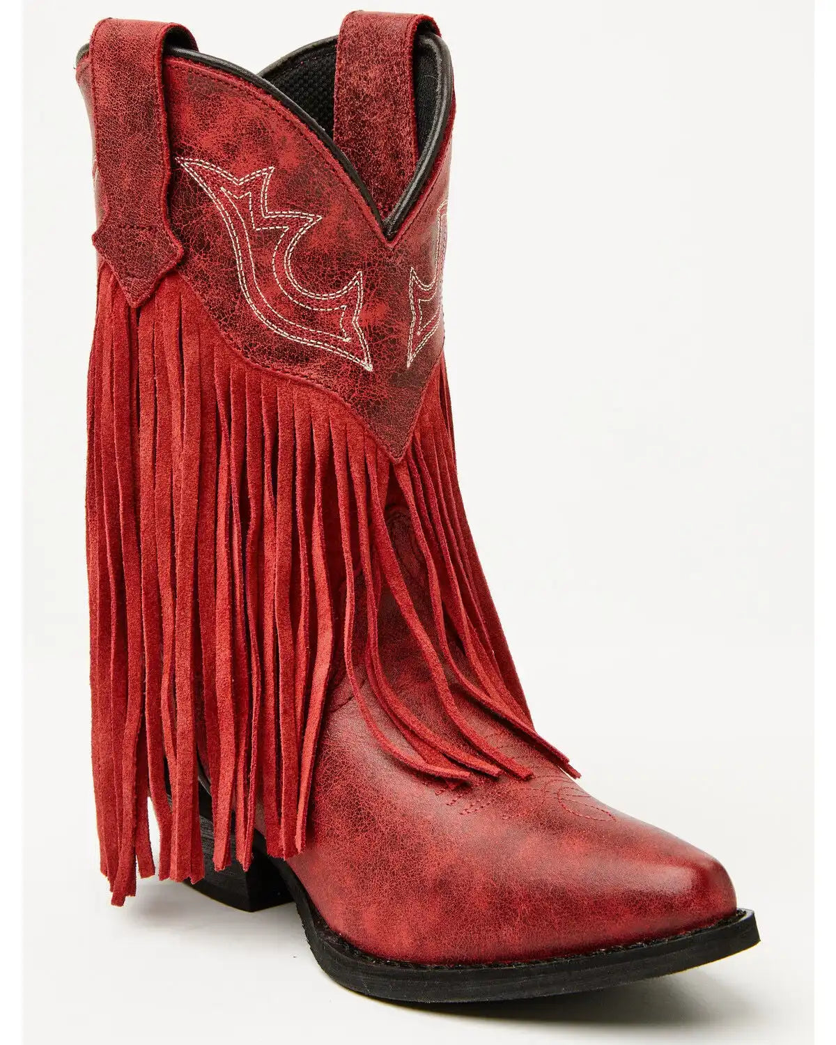Dan Post Girls' Happy Trails Fringe Western Boots - Round Toe