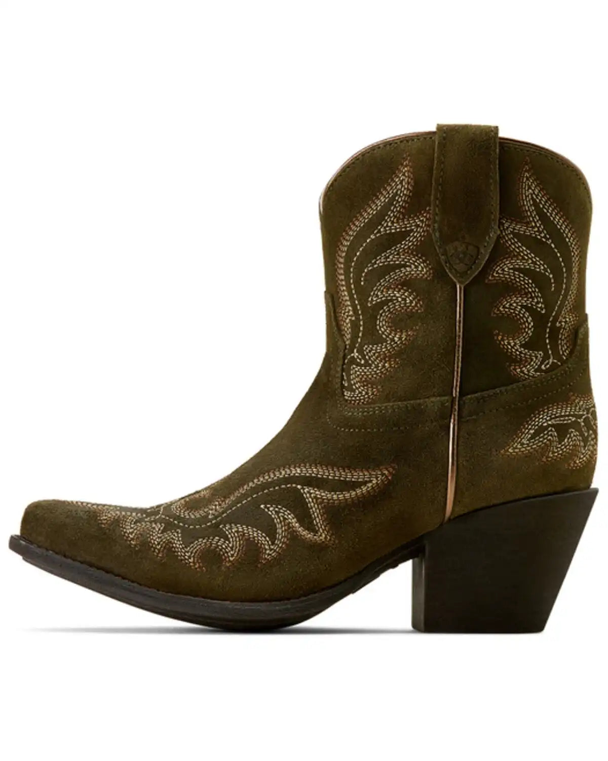 Ariat Women's Chandler Suede Western Booties - Snip Toe