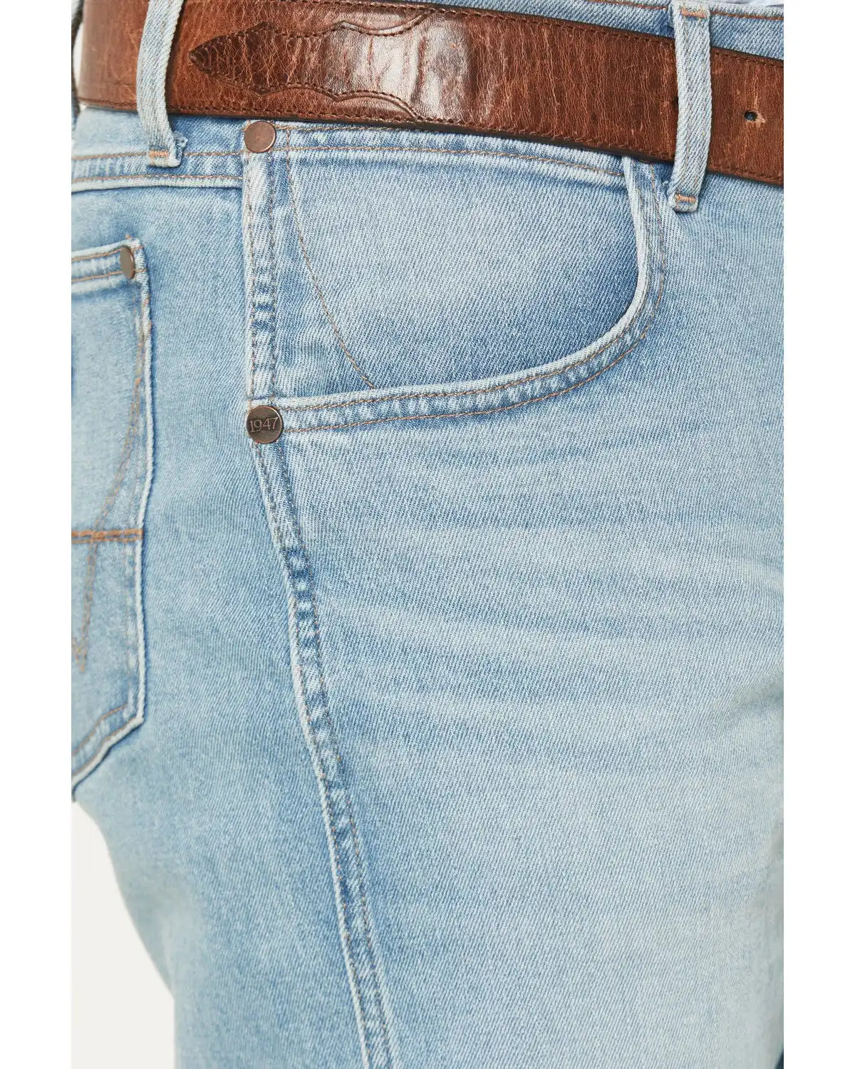 Wrangler Retro Men's WRT20 Fallon Light Wash Relaxed Bootcut Stretch Denim Jeans