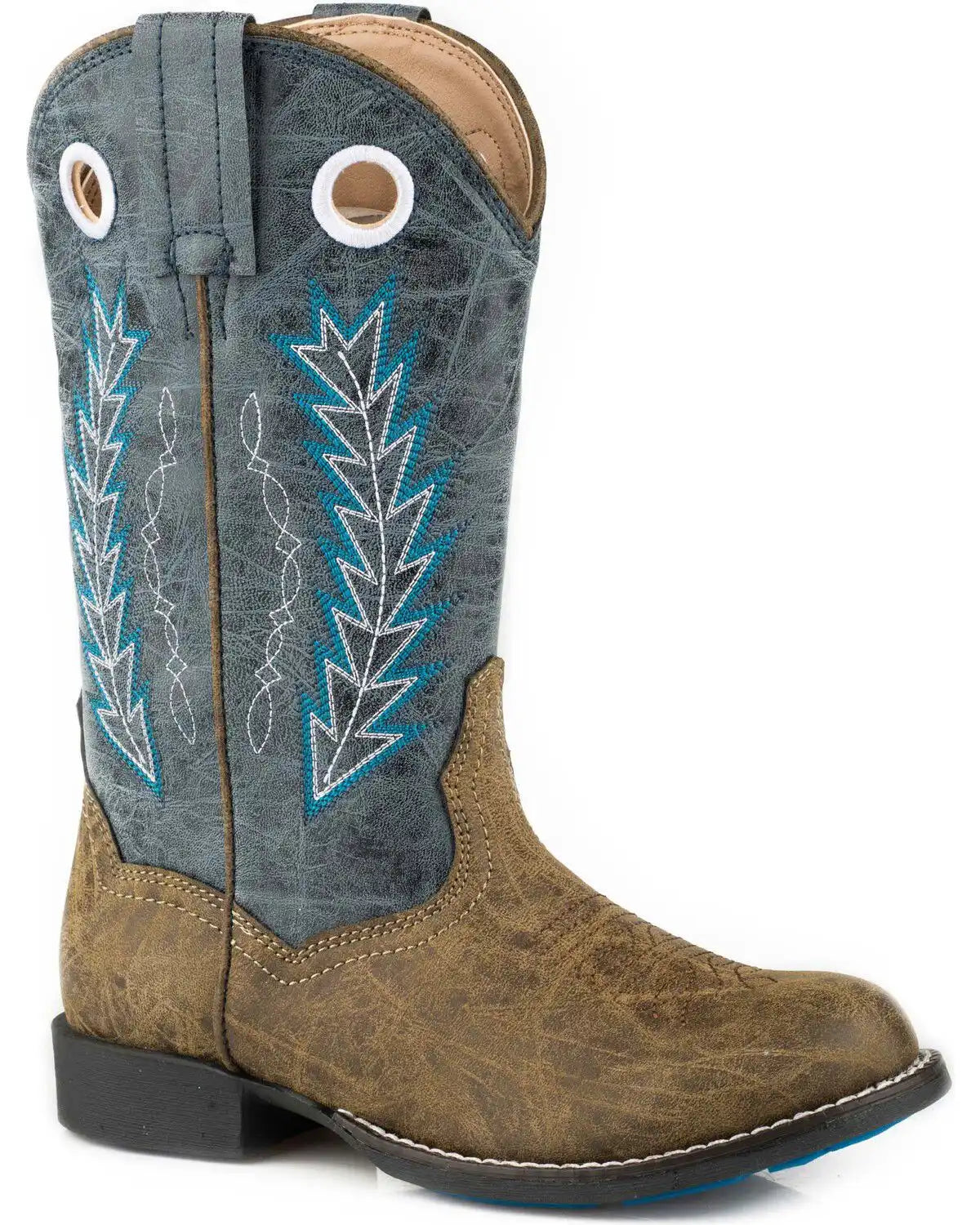 Roper Boys' Hole In The Wall Embroidered Western Boots - Round Toe