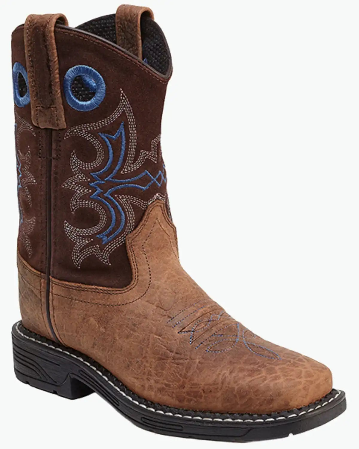 Old West Little Boys' Bull Hide Performance Western Boots - Broad Square Toe