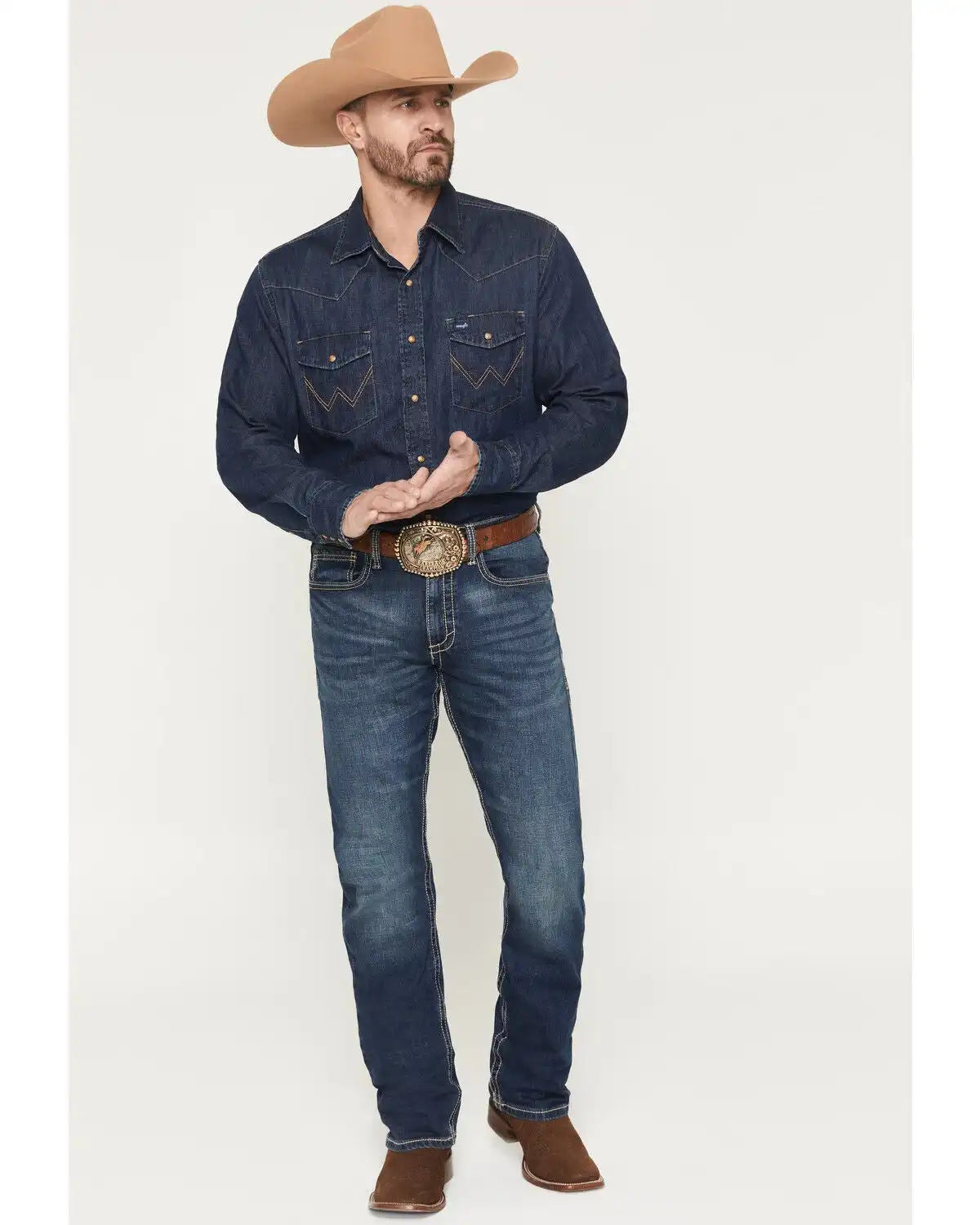 Wrangler 20X Men's Midland 42 Vintage Slim Bootcut Stretch Denim Jeans