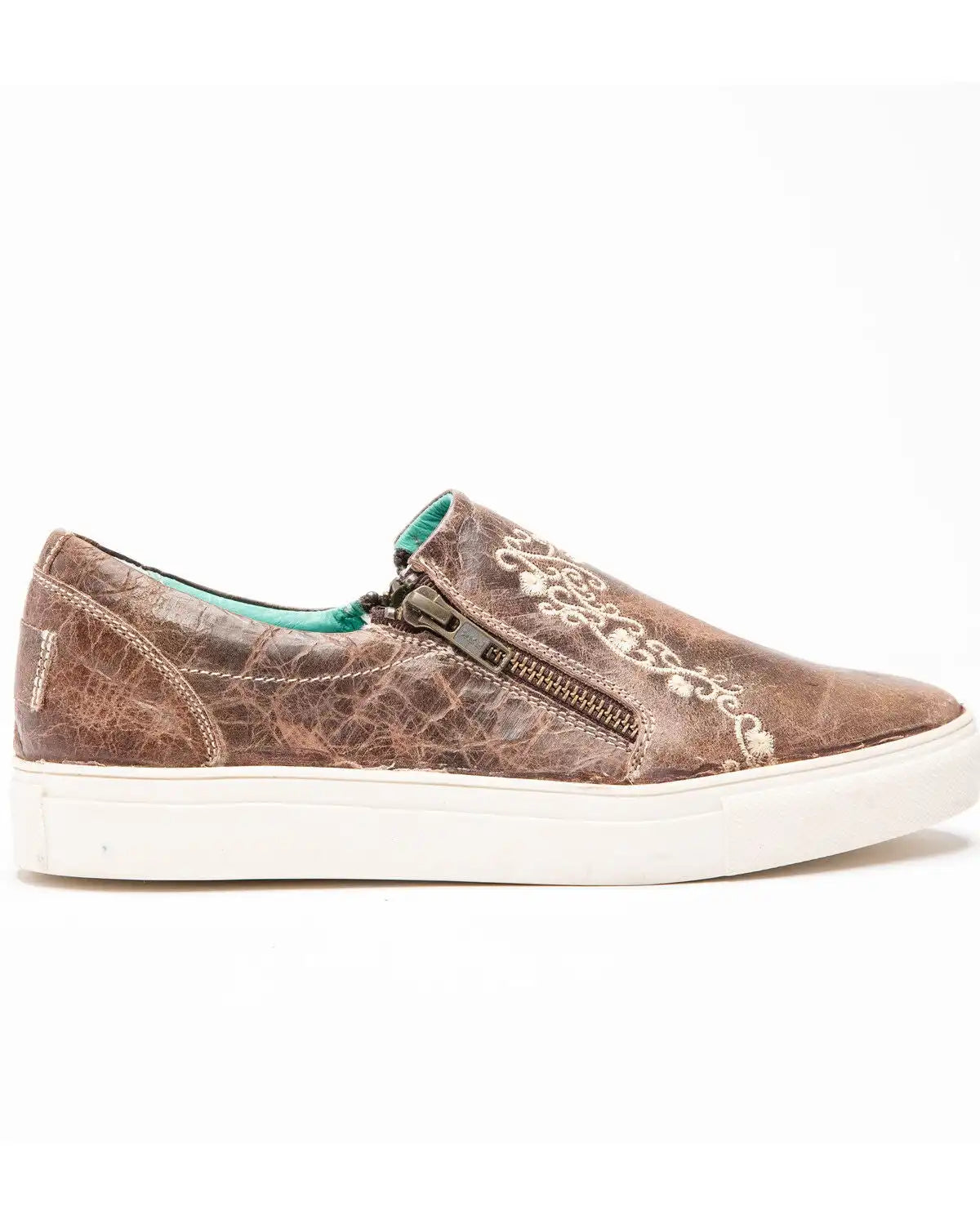 Corral Women's Bone Crater Inlay Embroidered Shoes