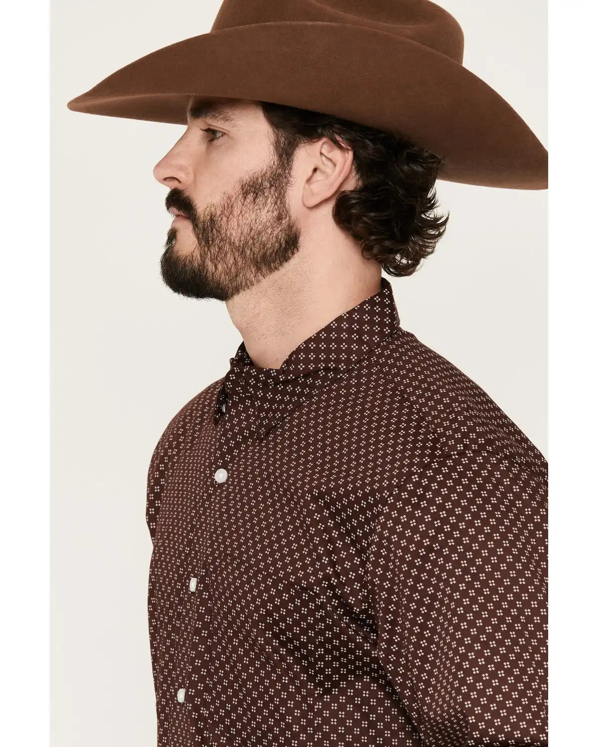 Wrangler X Cody Johnson Men's Geo Print Long Sleeve Button-Down Western Shirt