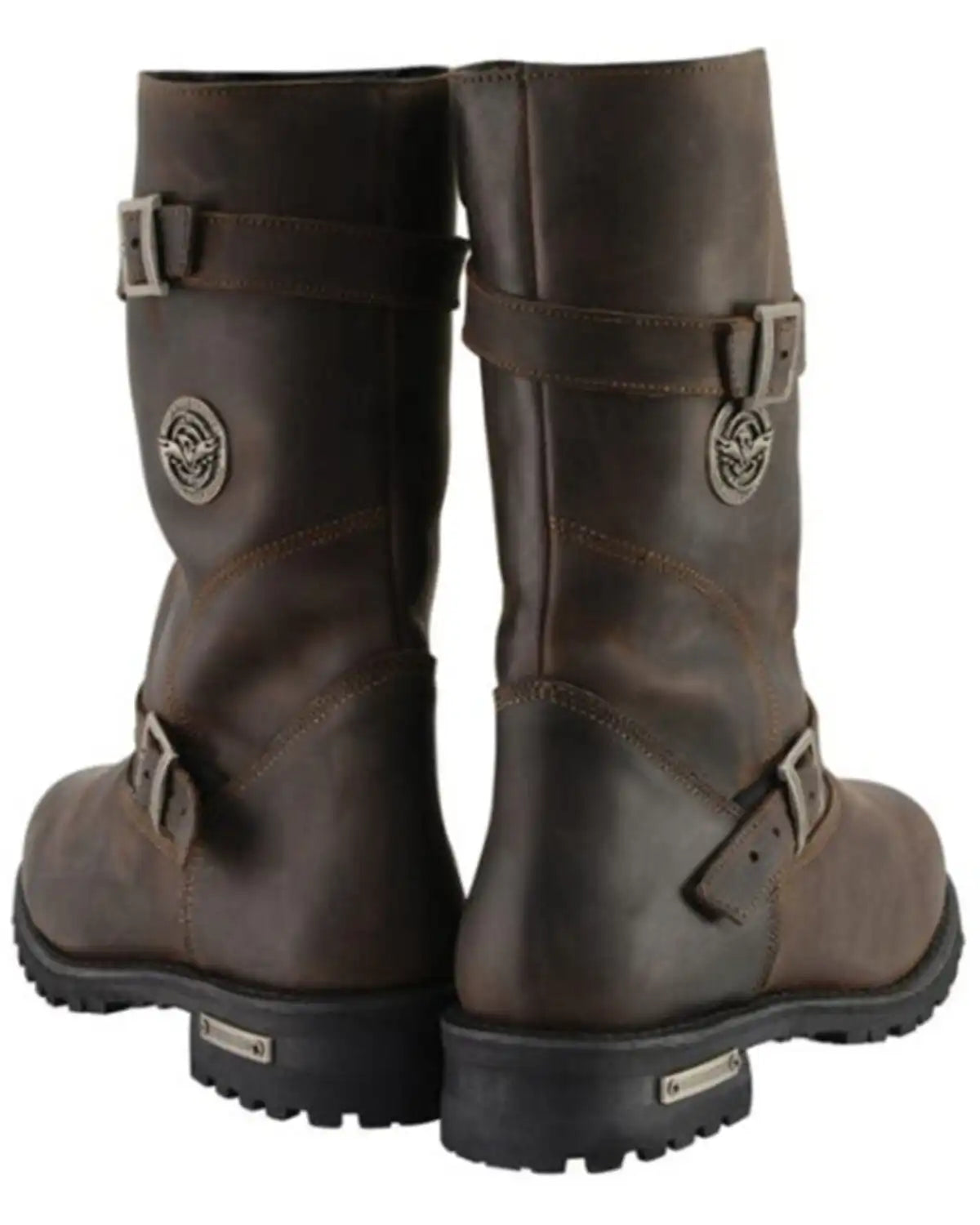 Milwaukee Leather Men's Classic Engineer Motorcycle Boots - Round Toe