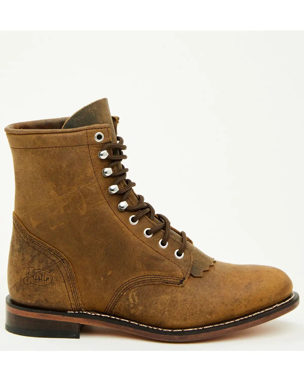 Justin Men's Drennan 7" Lace-Up Roper Boots - Round Toe
