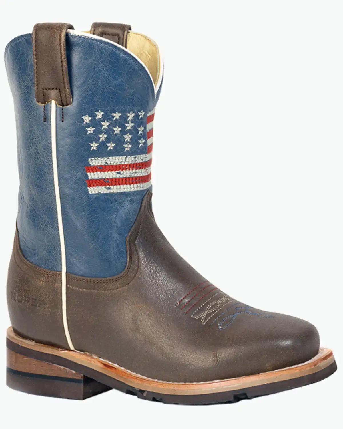 Roper Boys' 250 USA Western Boots - Broad Square Toe