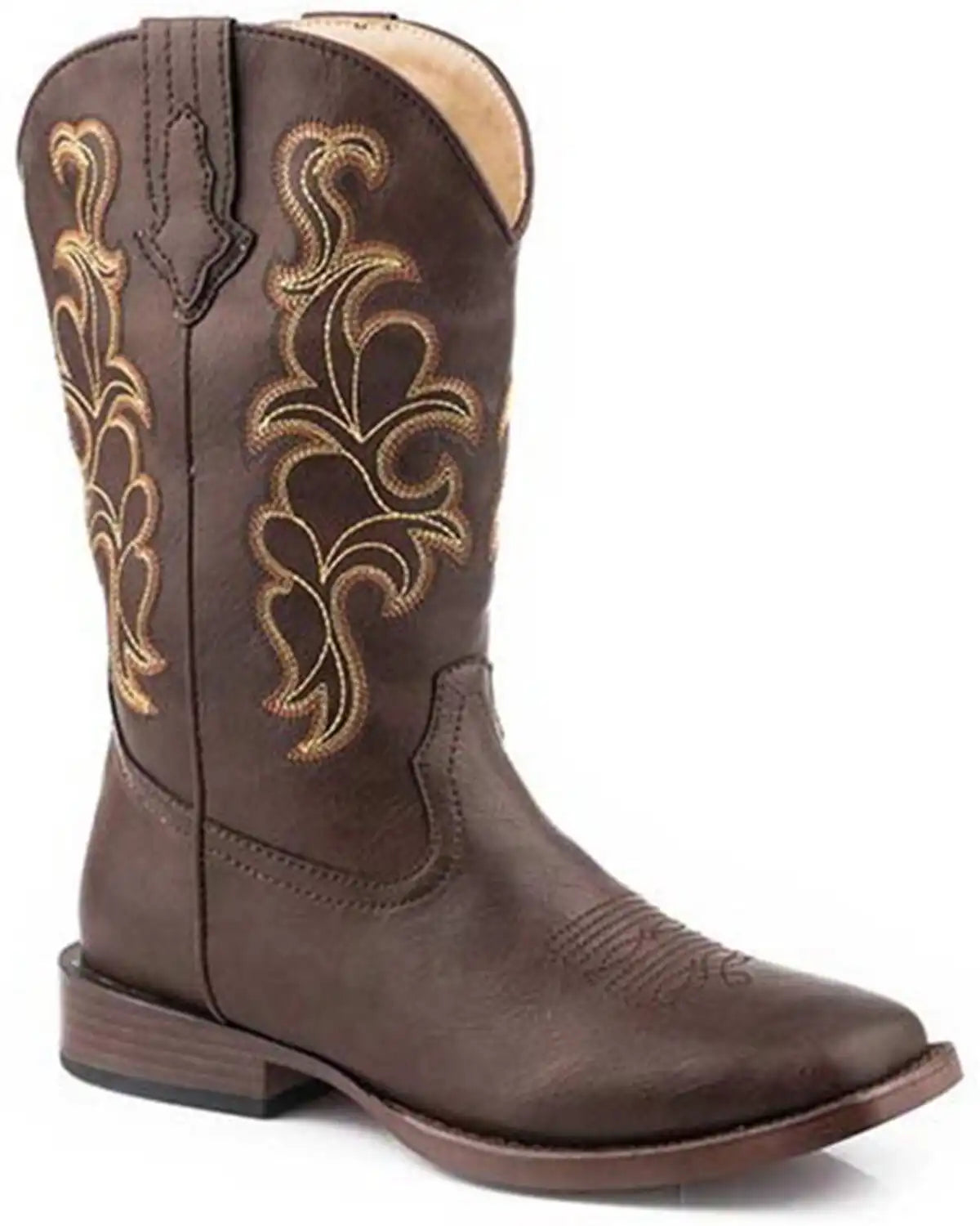 Roper Women's Cowboy Classic Faux Shaft Performance Western Boots - Square Toe