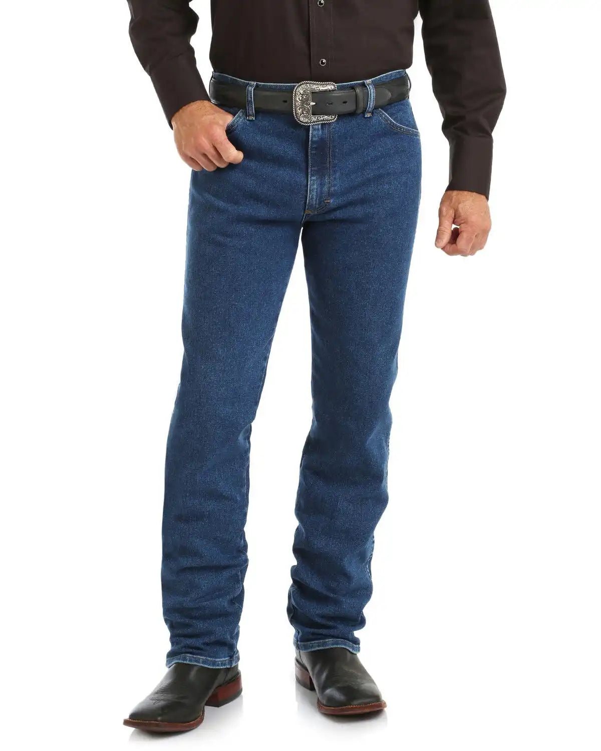 Wrangler Men's Cowboy Cut Active Flex Medium Wash Bootcut Denim Jeans - Tall