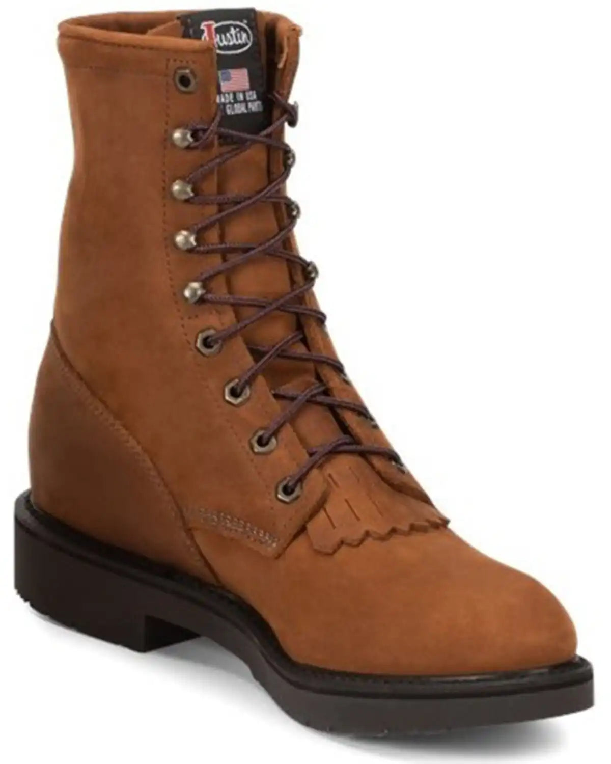 Justin Men's Conductor 8" Lace-Up Work Boots - Soft Toe
